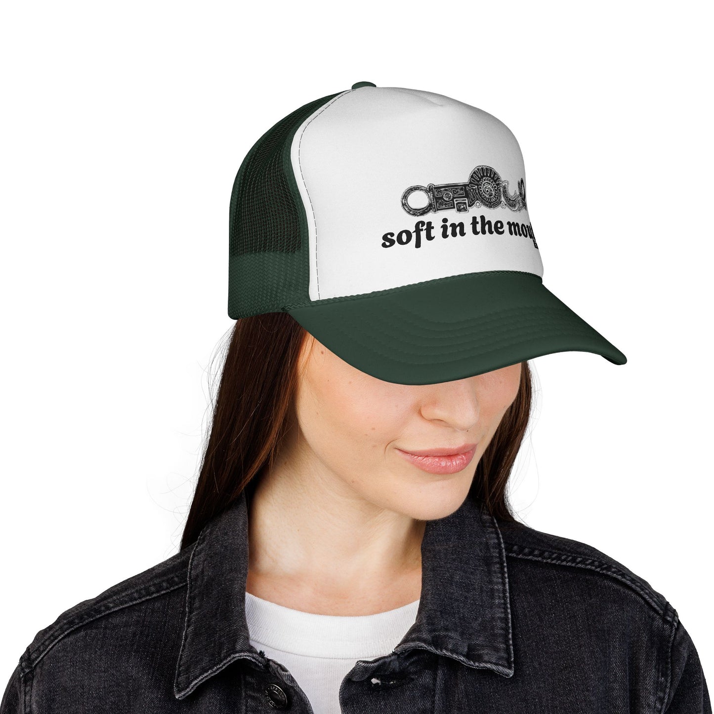 Funny Soft in the Mouth Trucker Cap, western humor, Great Gift for Friends, Summer Style. Cowboy fashion