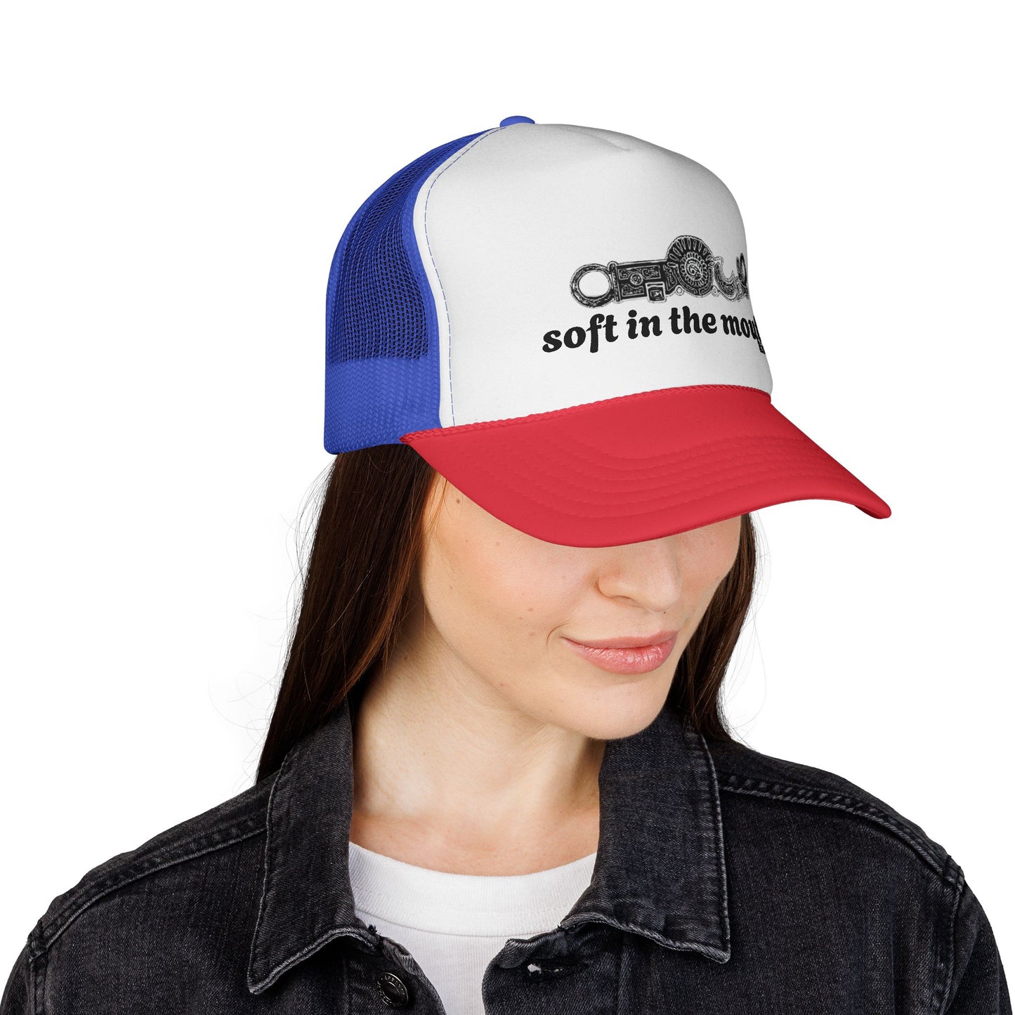 Funny Soft in the Mouth Trucker Cap, western humor, Great Gift for Friends, Summer Style. Cowboy fashion