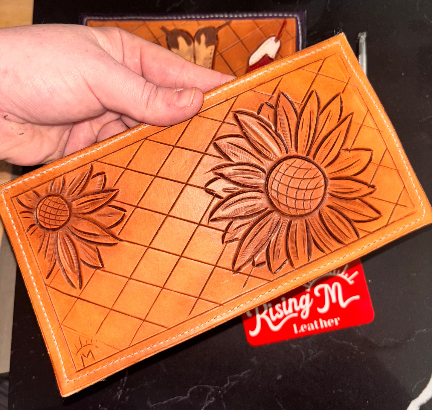 Sunflower flat wallet