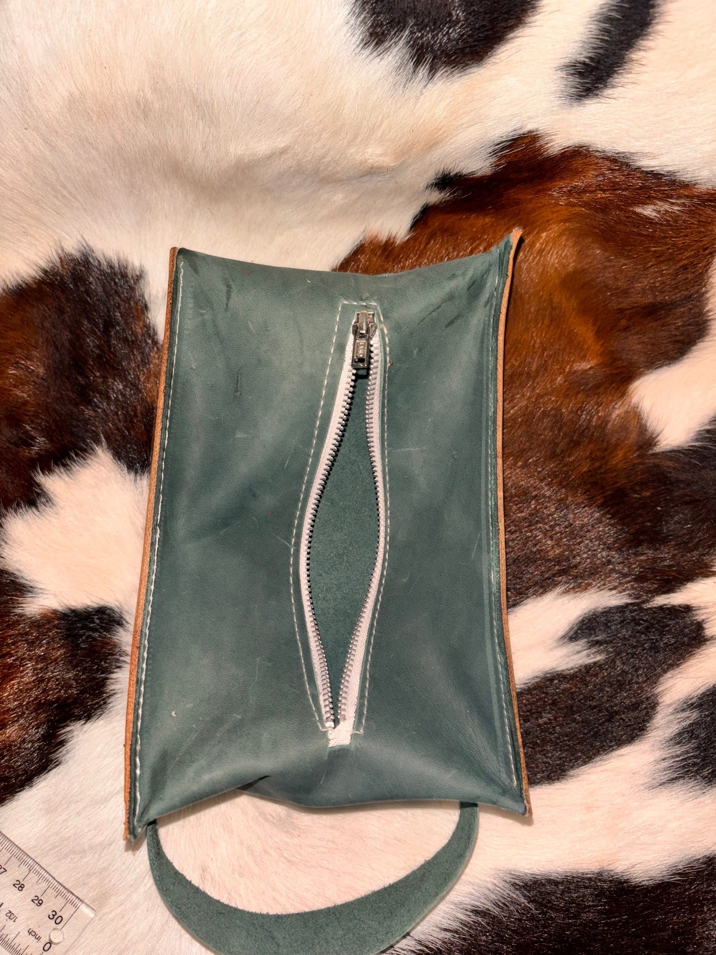 Tooled zipper pouch