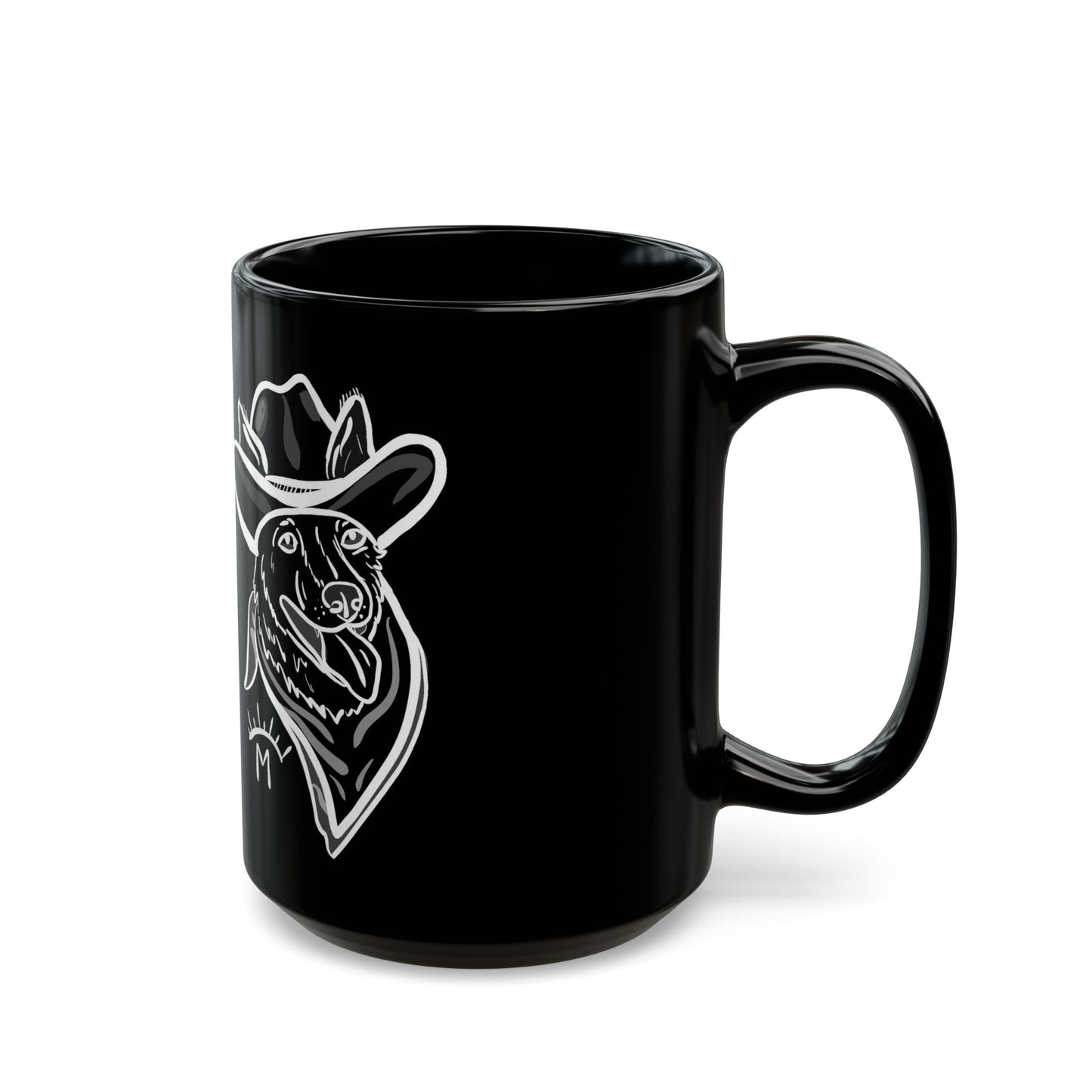 Mug,Cowboy Dog Black