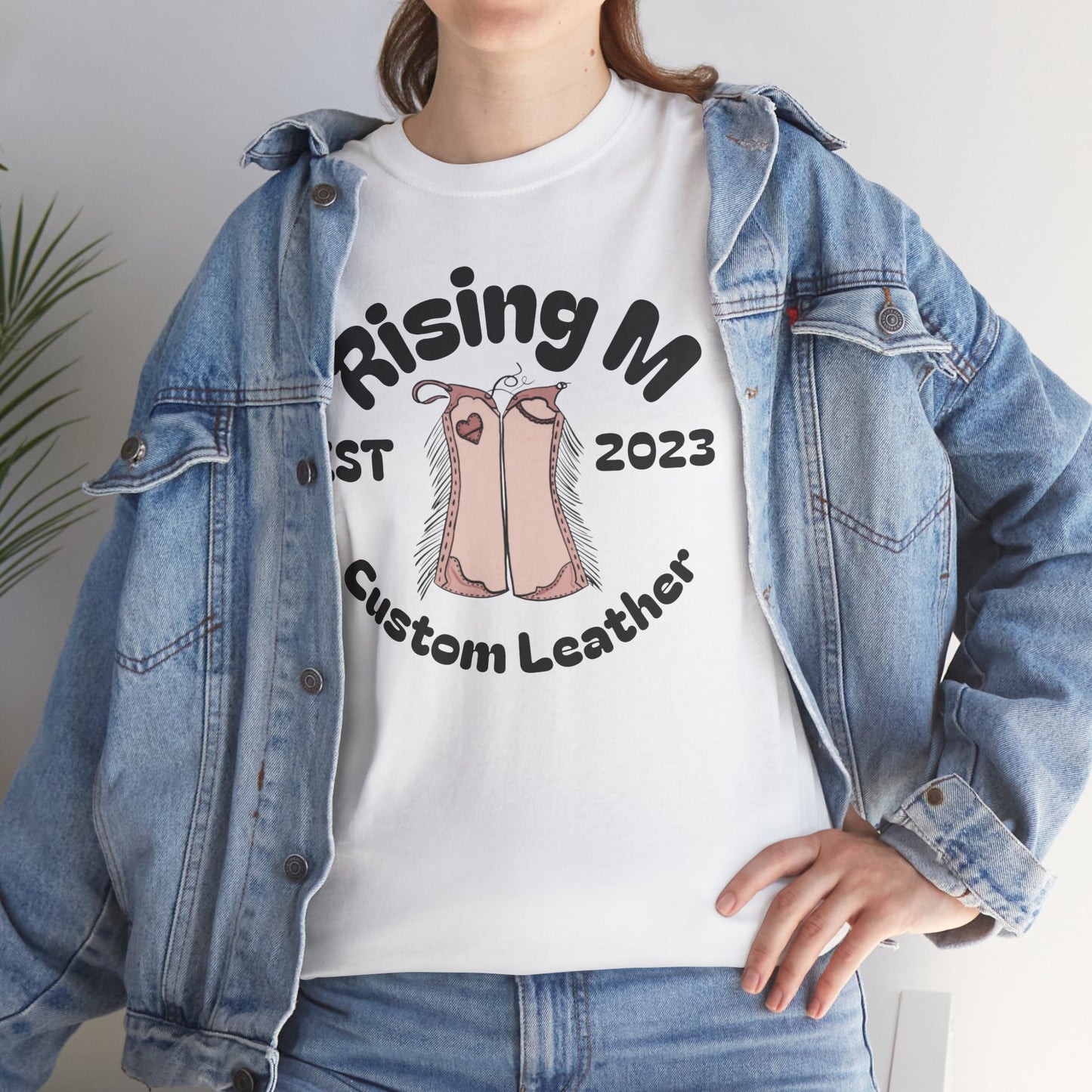 Rising M Custom Leather Ranch Pant tee