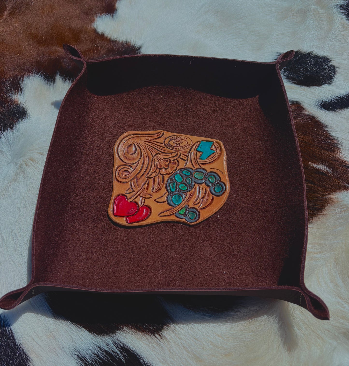 Leather Tray/Bowl “tooled”