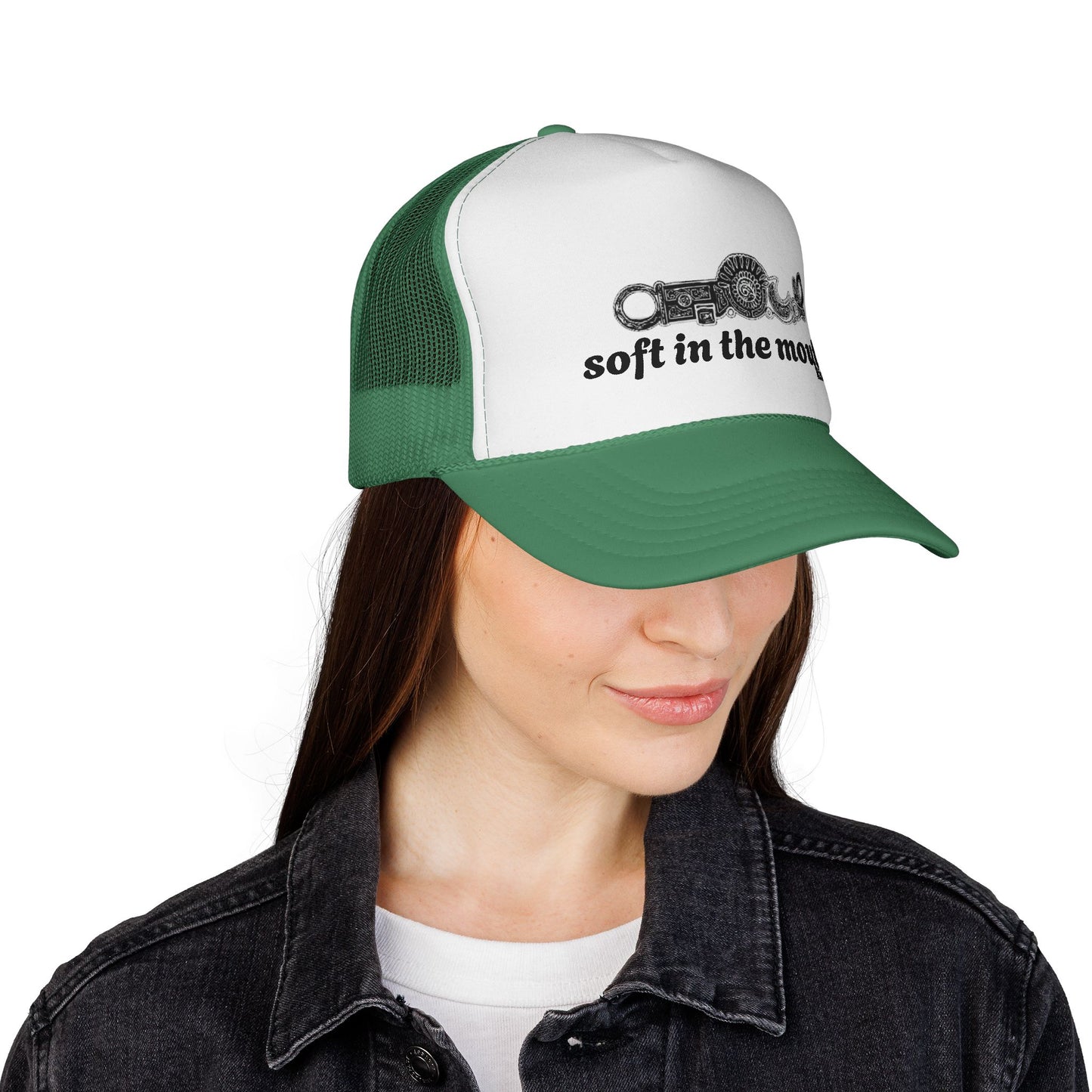 Funny Soft in the Mouth Trucker Cap, western humor, Great Gift for Friends, Summer Style. Cowboy fashion
