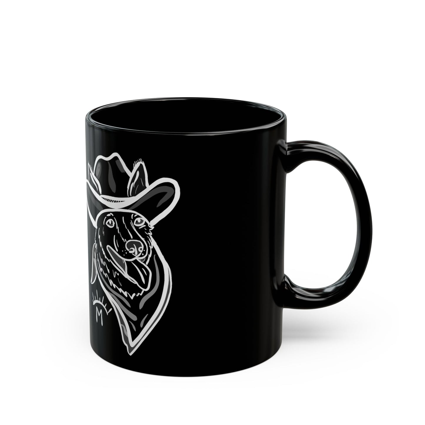 Mug,Cowboy Dog Black