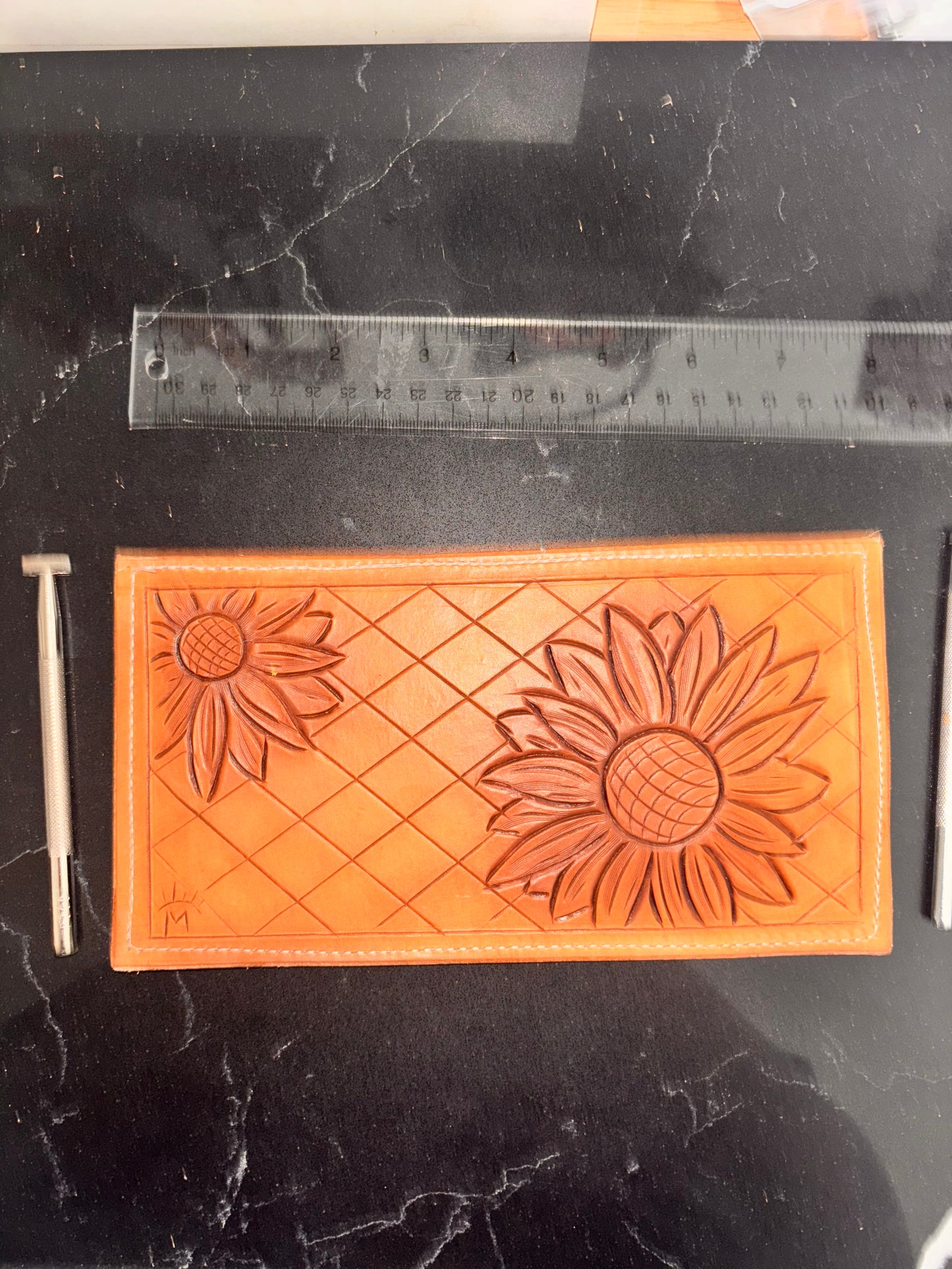 Sunflower flat wallet