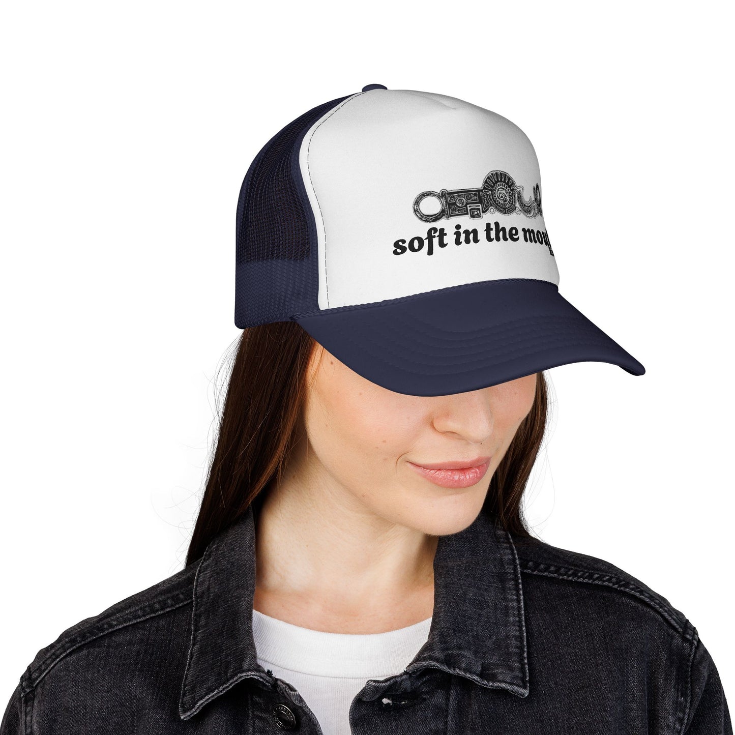 Funny Soft in the Mouth Trucker Cap, western humor, Great Gift for Friends, Summer Style. Cowboy fashion