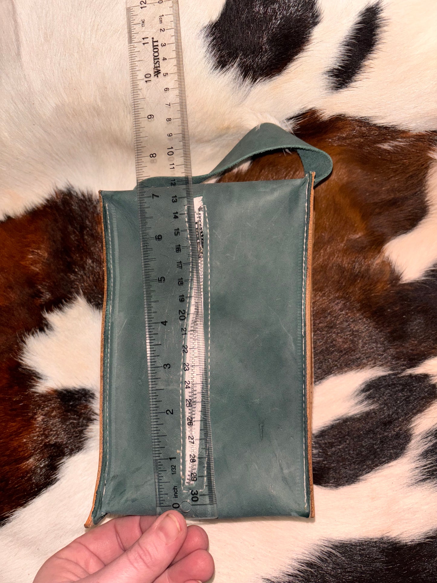 Tooled zipper pouch