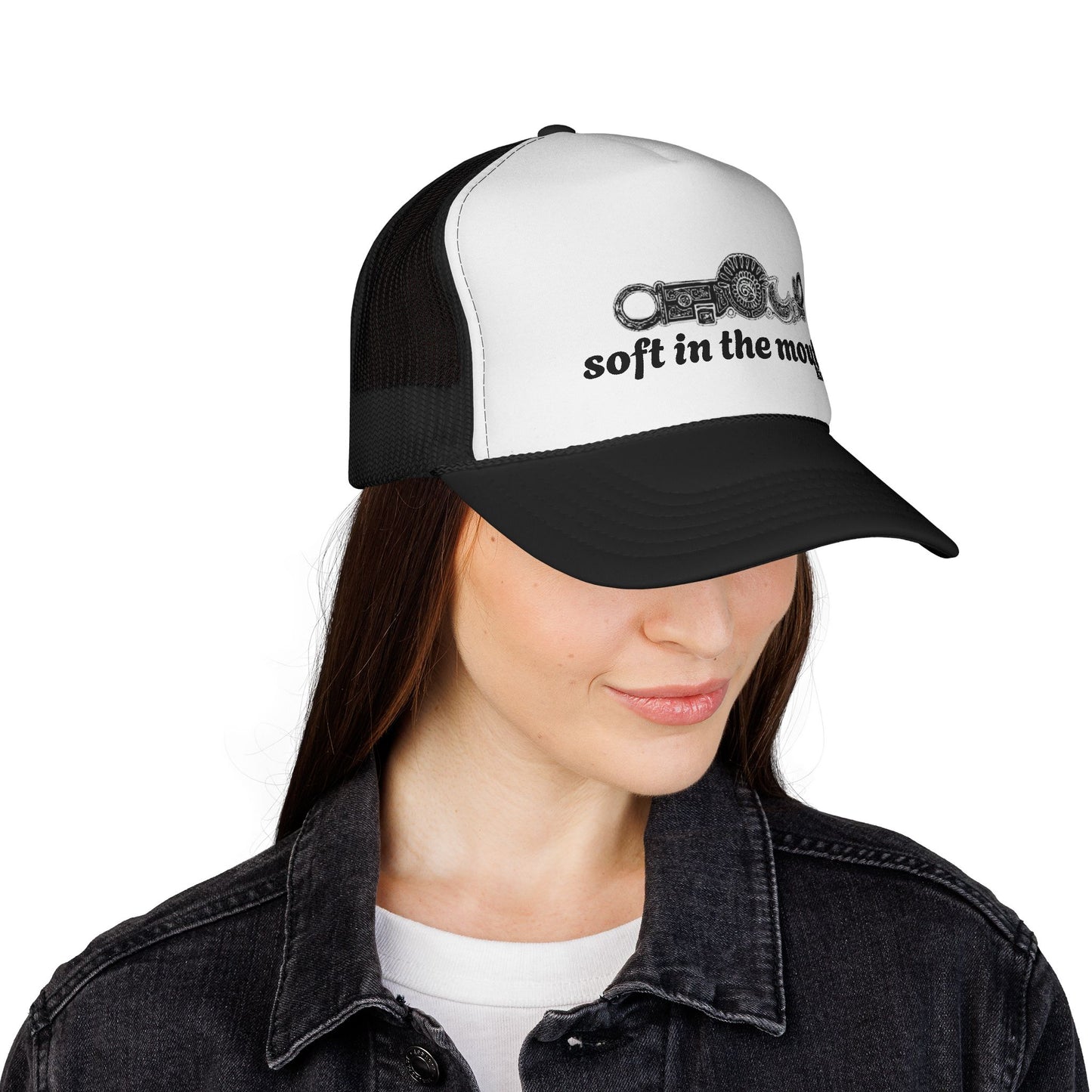 Funny Soft in the Mouth Trucker Cap, western humor, Great Gift for Friends, Summer Style. Cowboy fashion