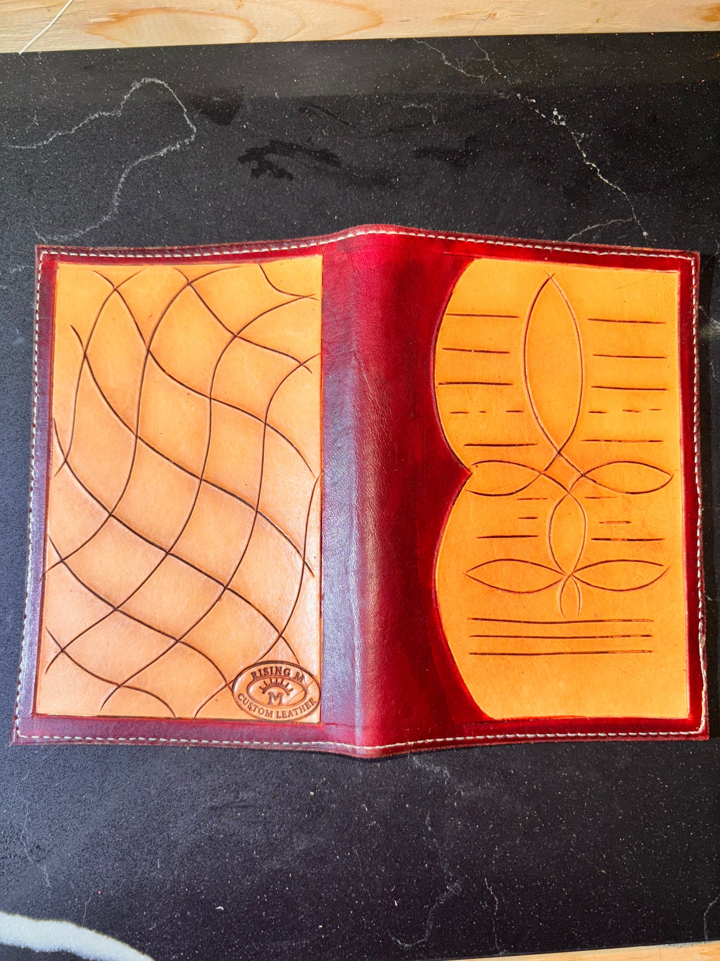 Boot stitch notebook cover
