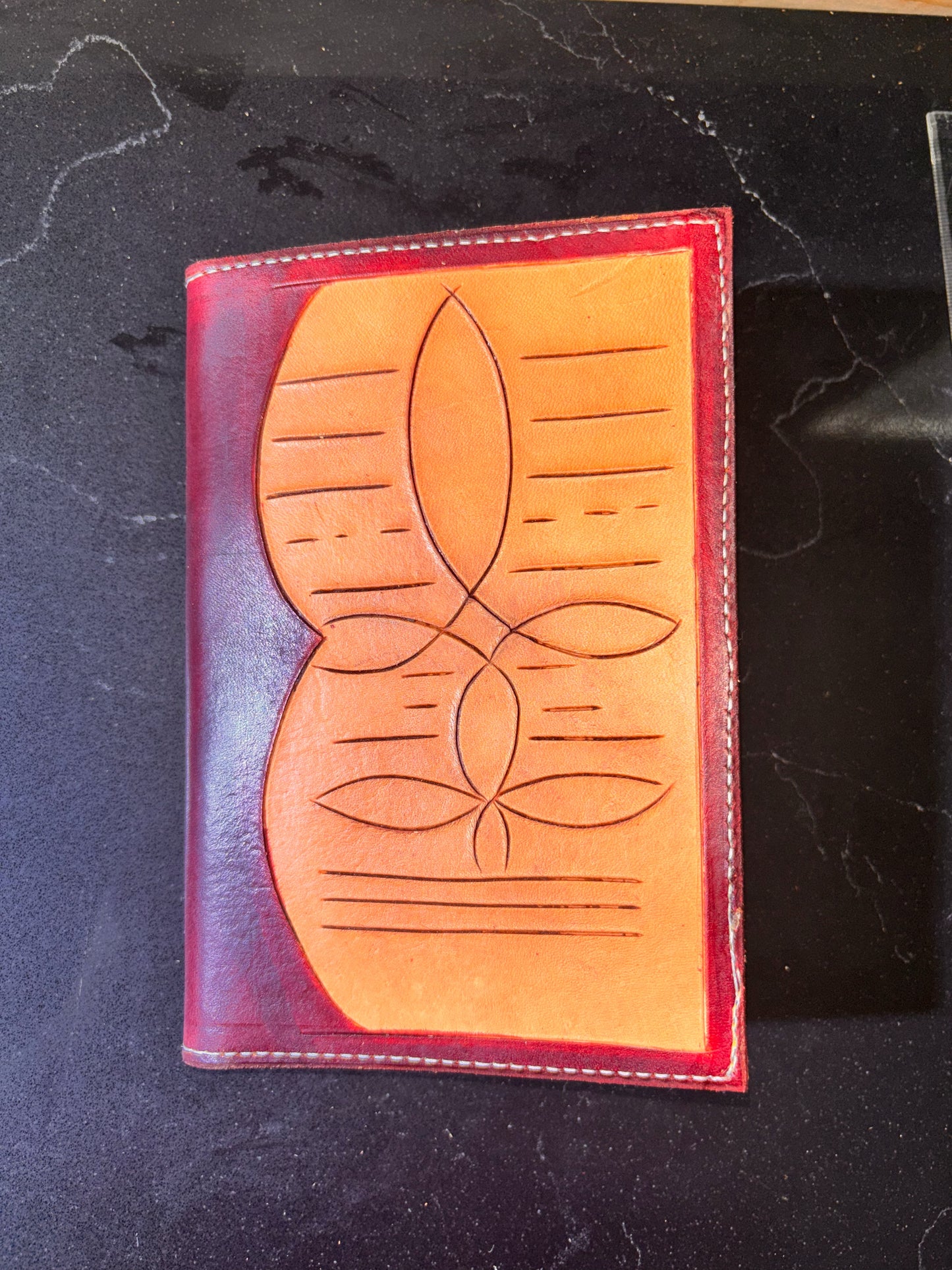 Boot stitch notebook cover