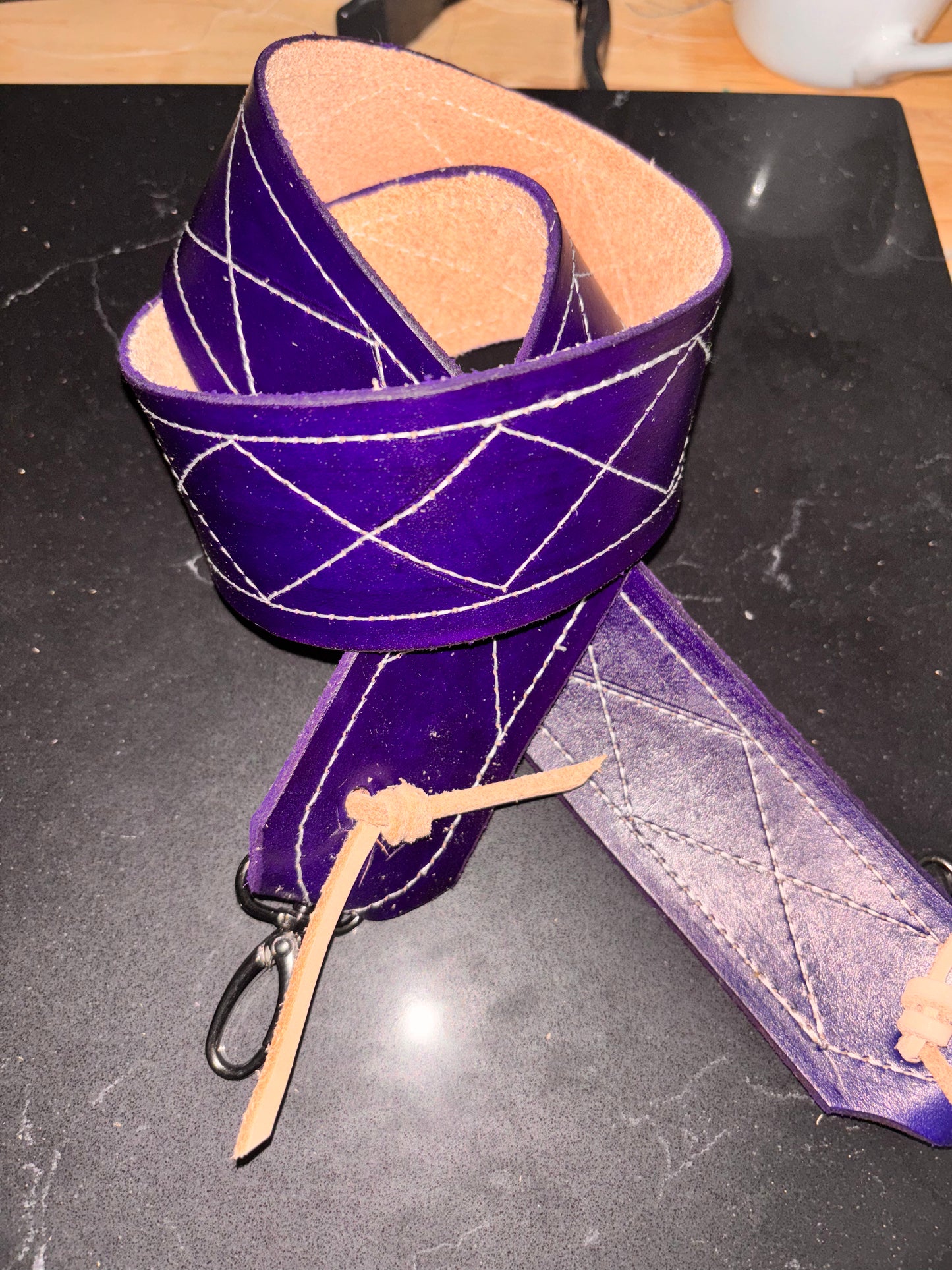 Purse strap diamond stitch