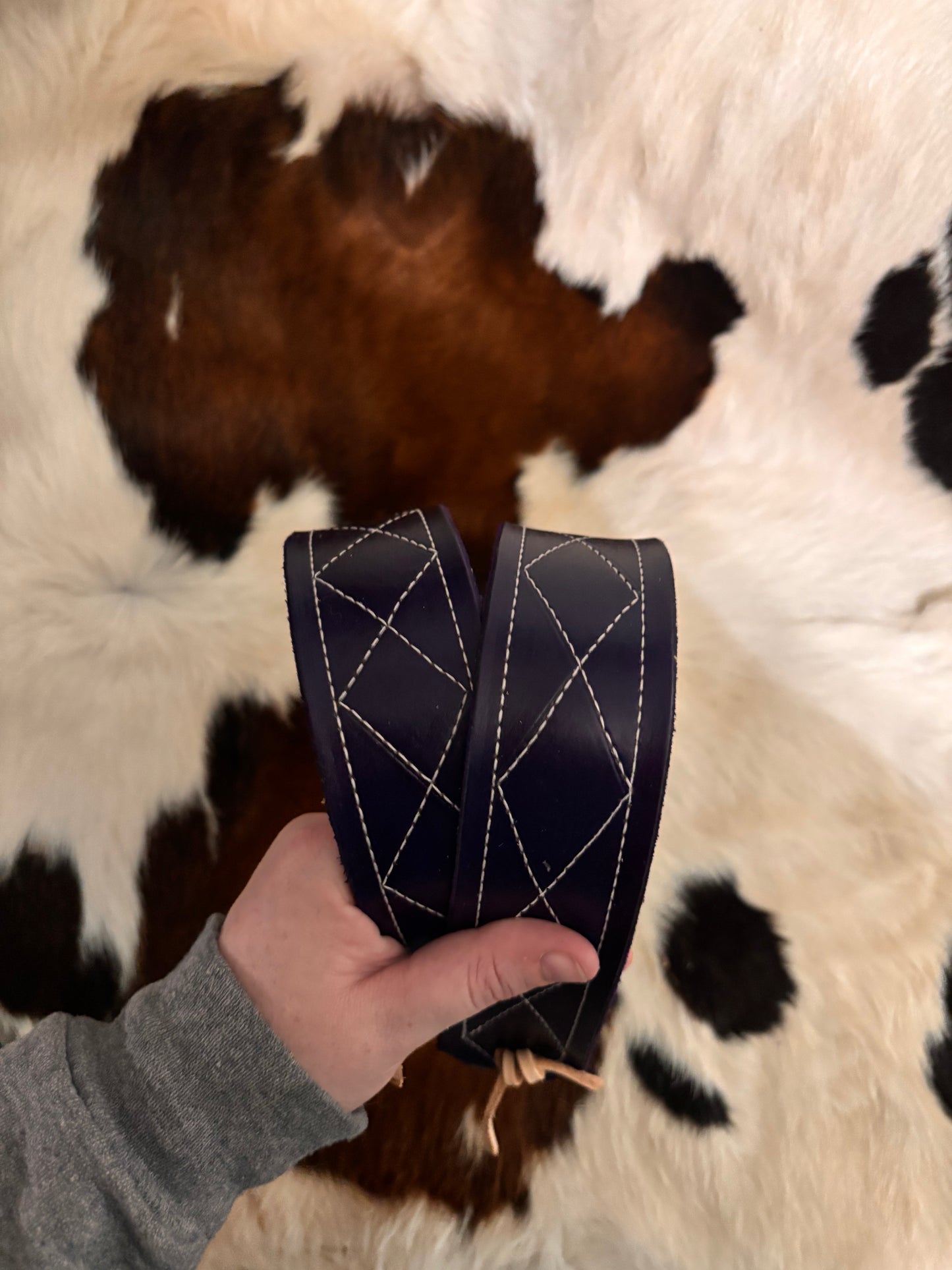 Purse strap diamond stitch