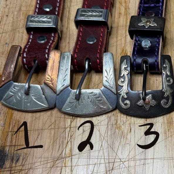 Latigo red Hobble belt ( pick your own hardware)