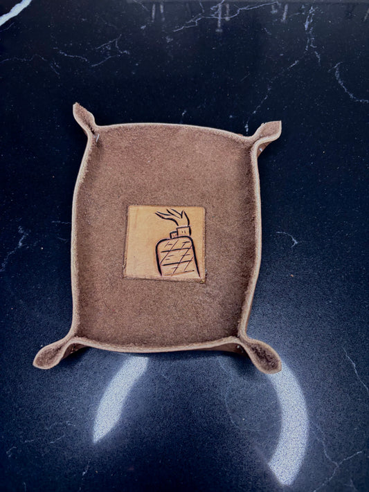 Leather tray small
