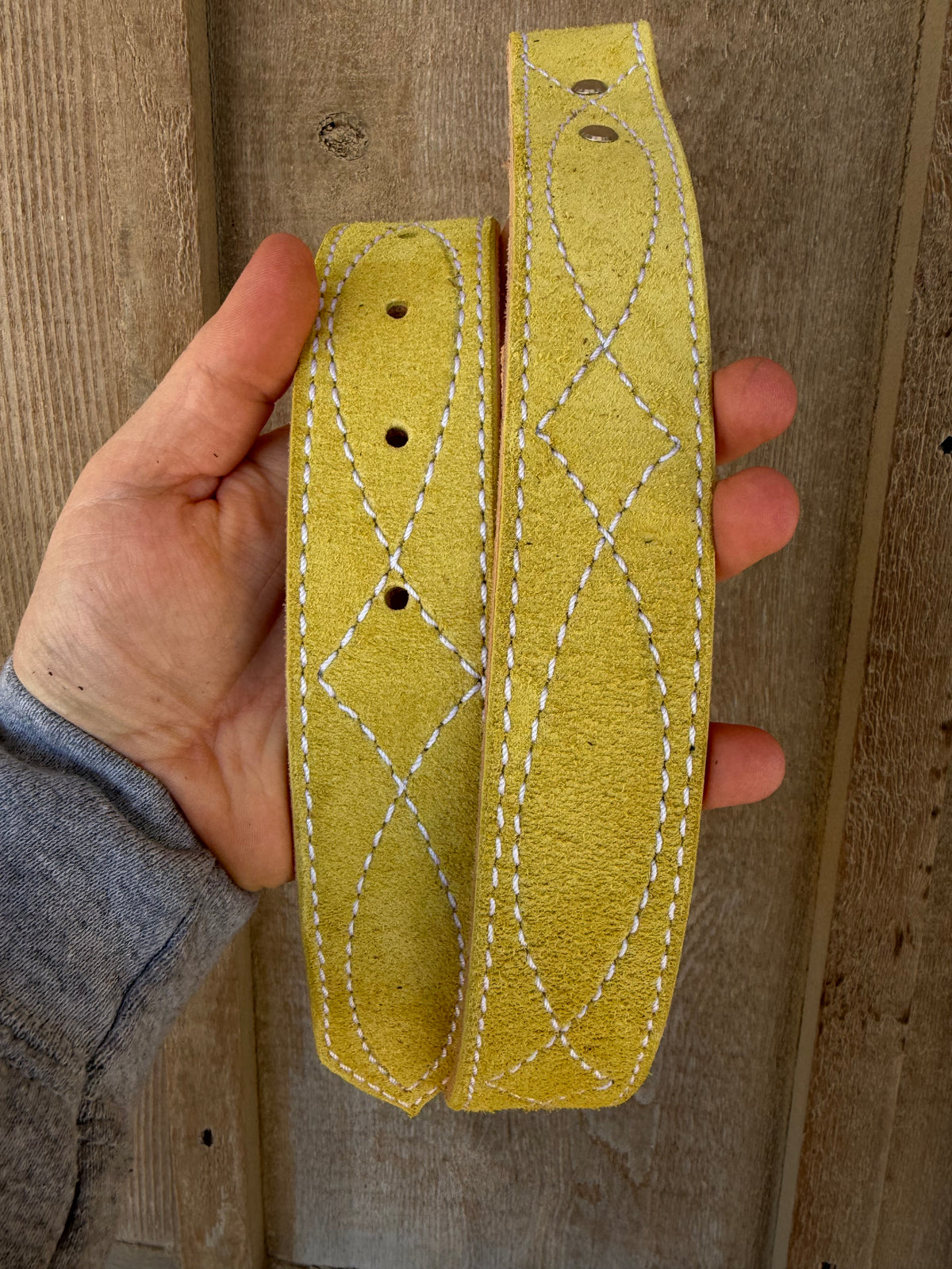 Light Yellow Suede belt