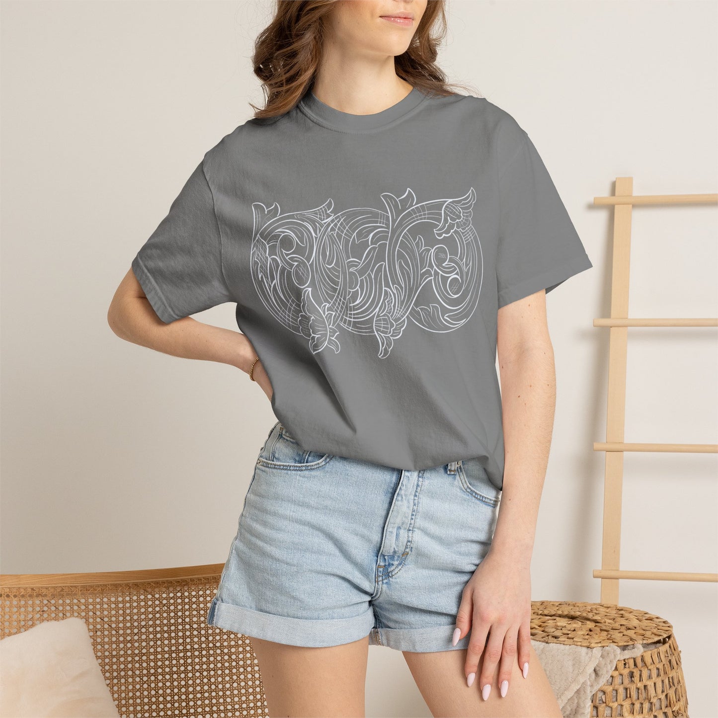 Rising M comfort colors scrolling front - roper logo back