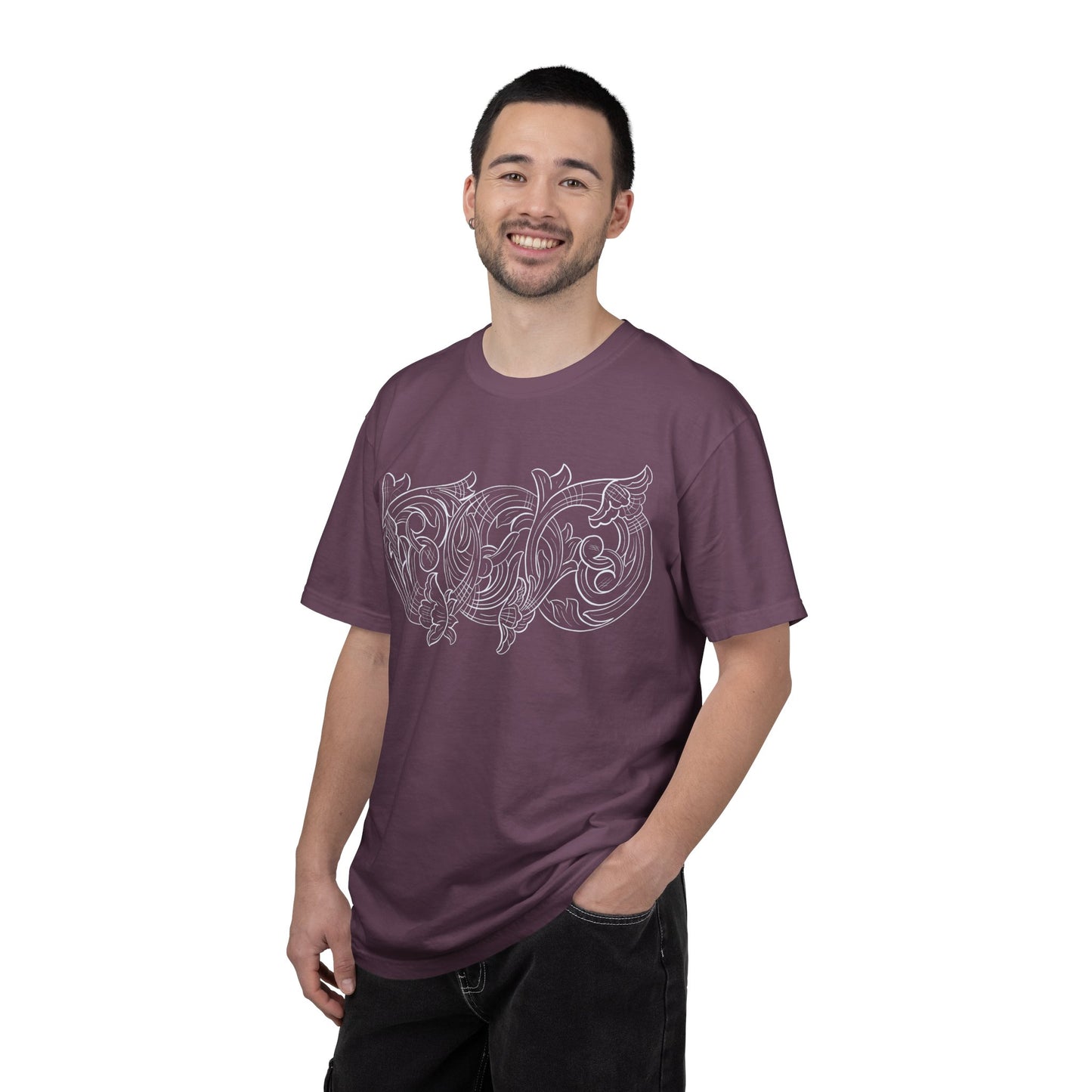 Rising M comfort colors scrolling front - roper logo back