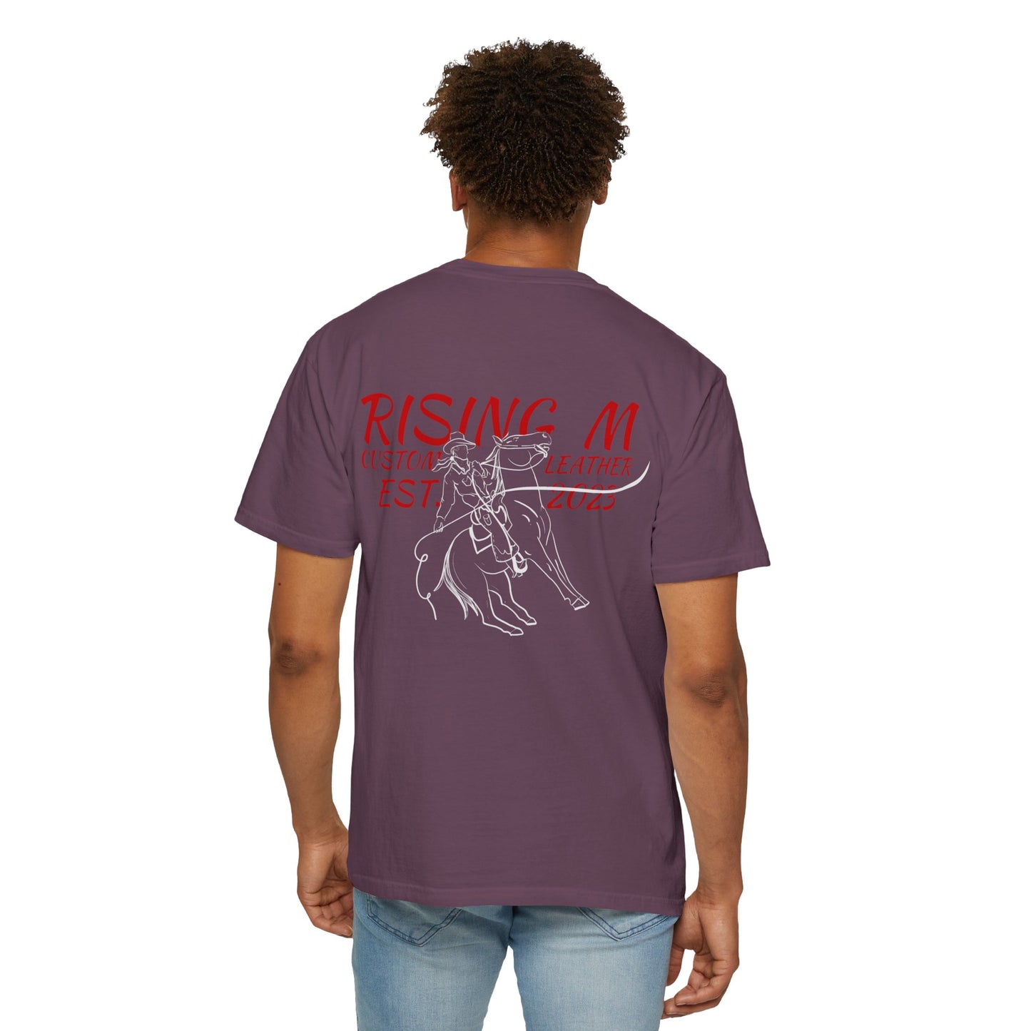 Rising M comfort colors scrolling front - roper logo back