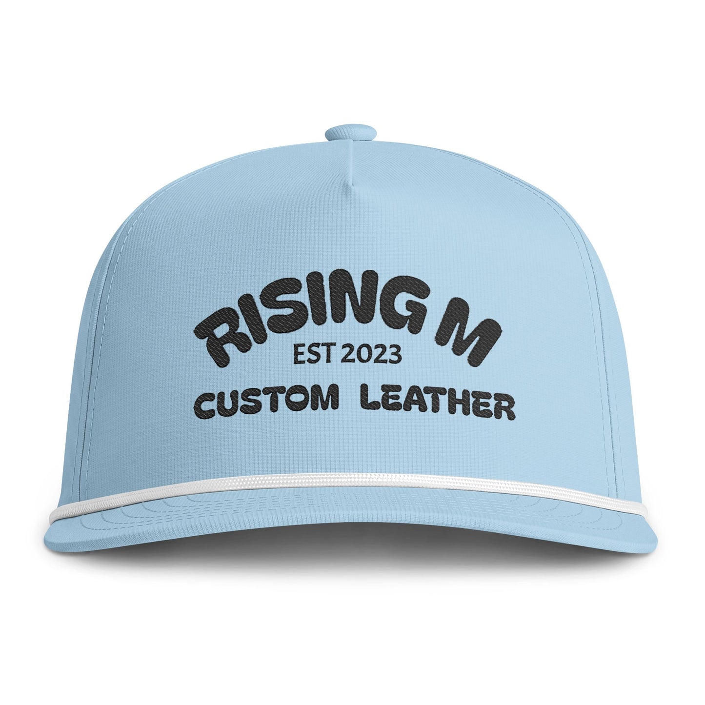Sunwashed Rope Cap - Vintage 'Rising M' Custom Leather Embroidered Hat