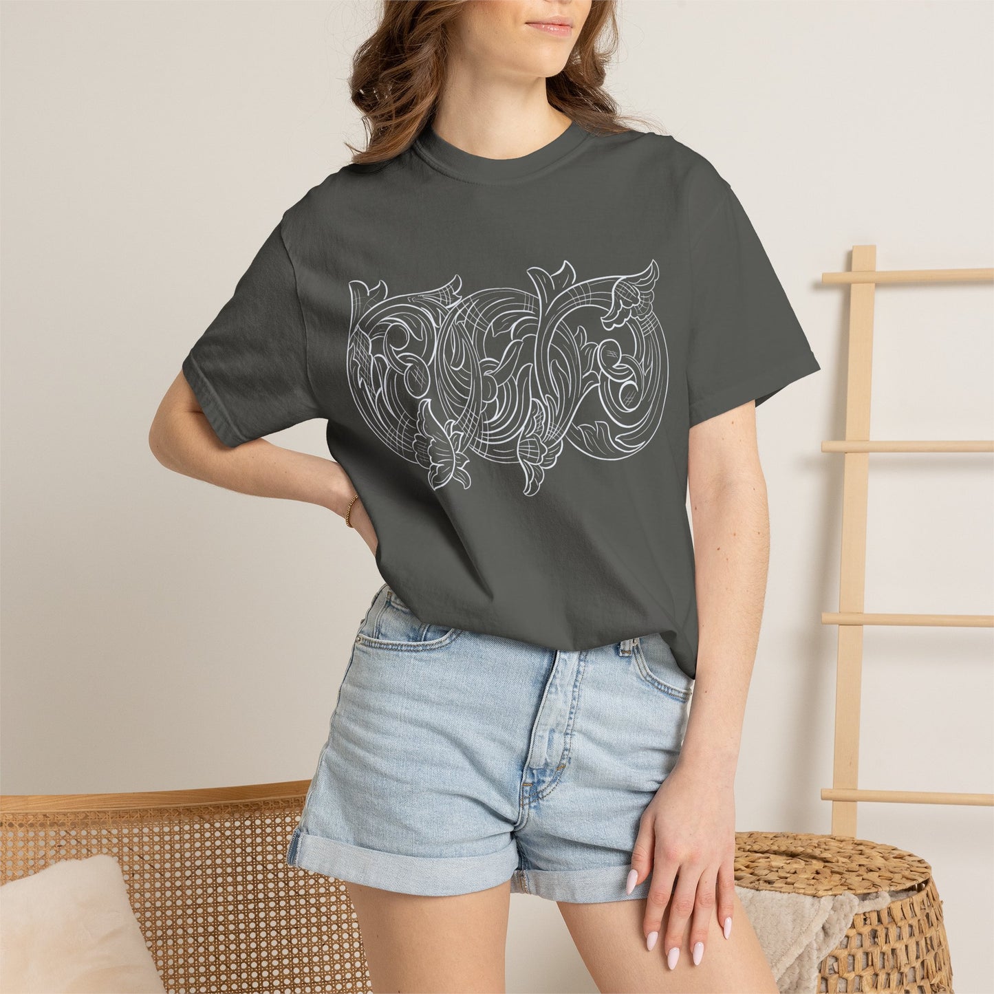 Rising M comfort colors scrolling front - roper logo back