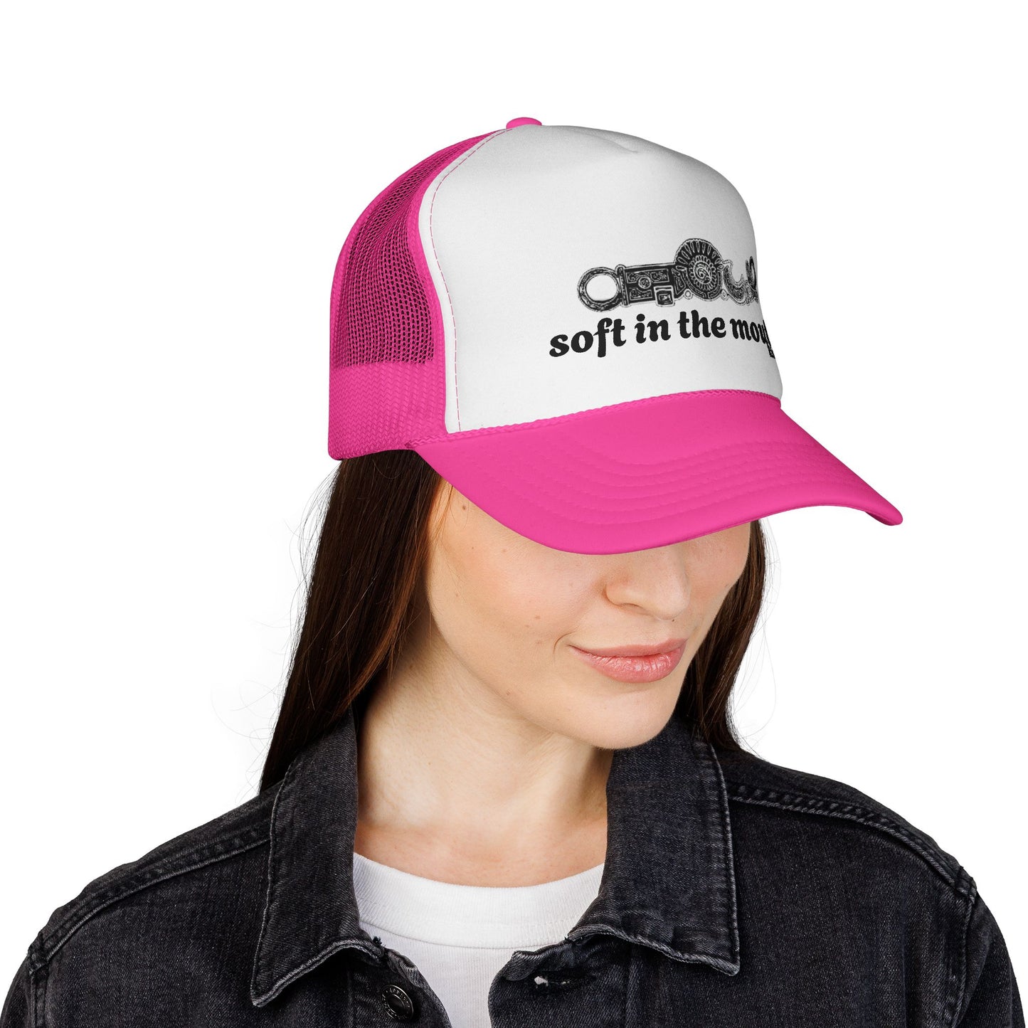 Funny Soft in the Mouth Trucker Cap, western humor, Great Gift for Friends, Summer Style. Cowboy fashion