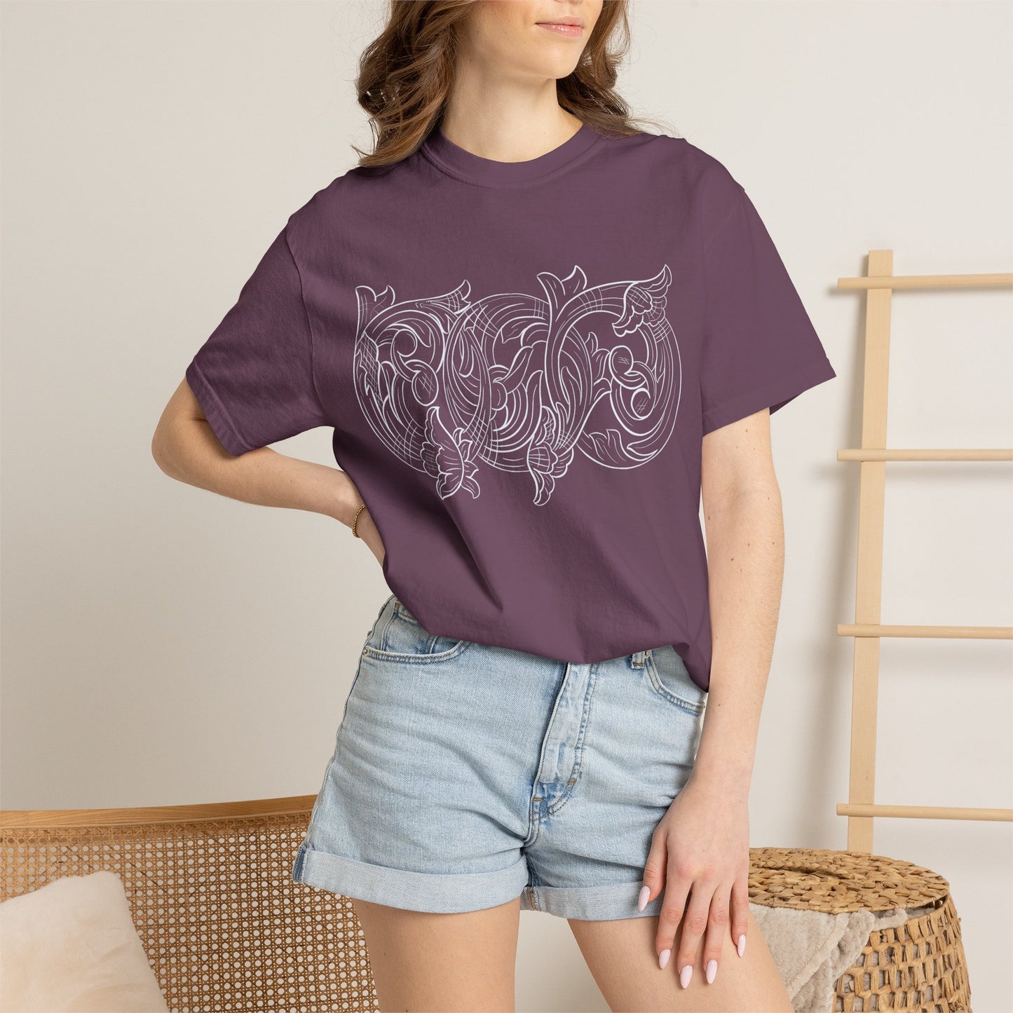 Rising M comfort colors scrolling front - roper logo back