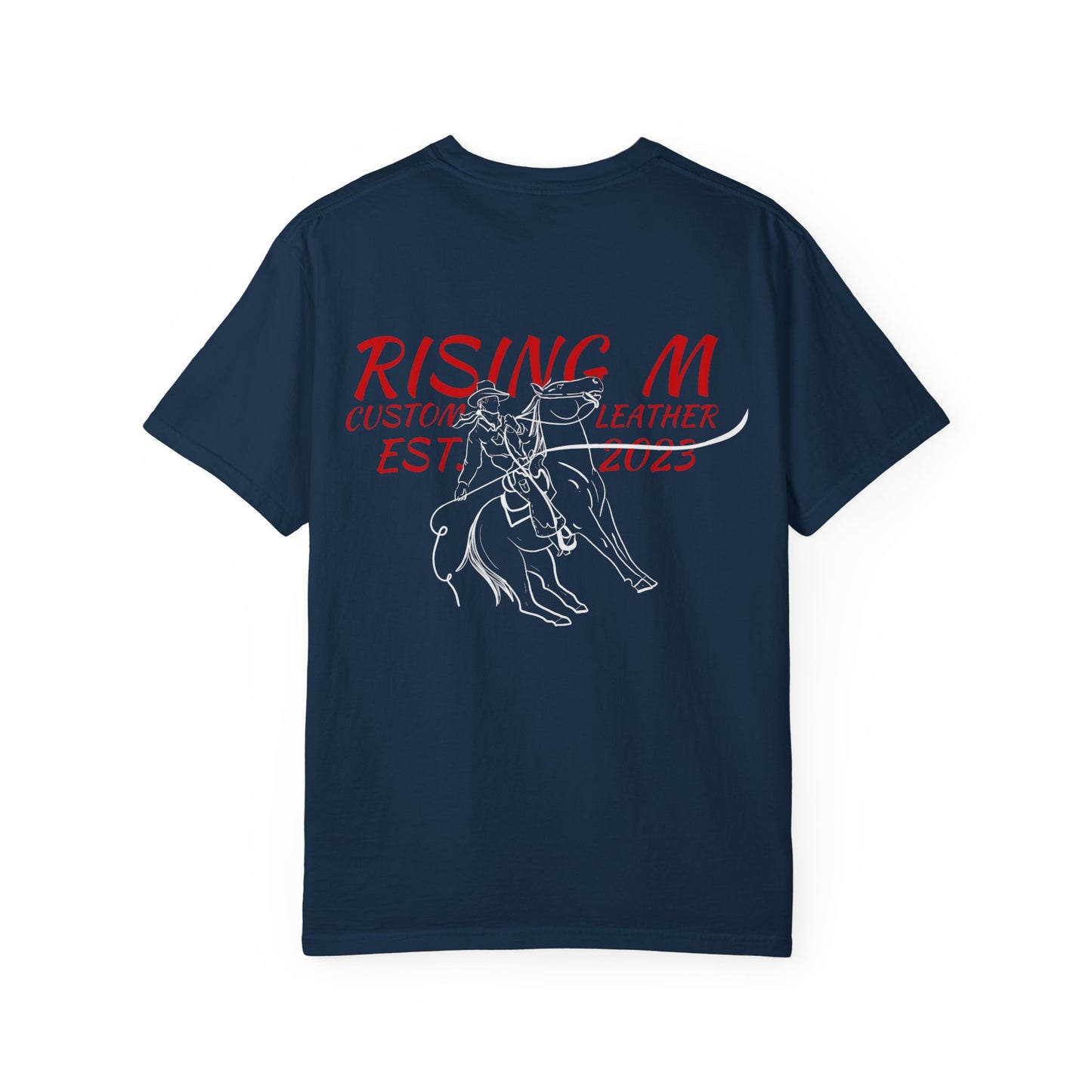 Rising M comfort colors scrolling front - roper logo back