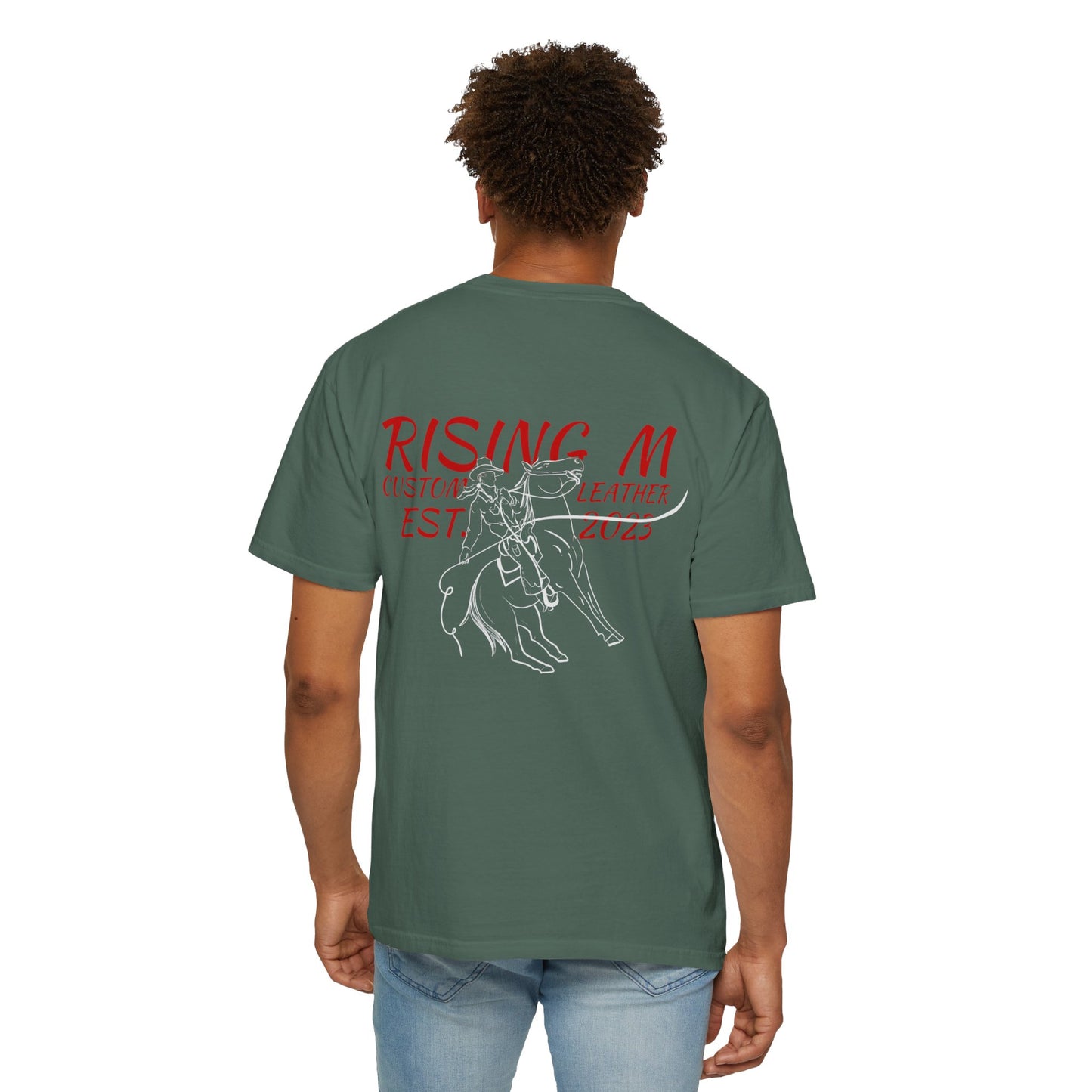 Rising M comfort colors scrolling front - roper logo back