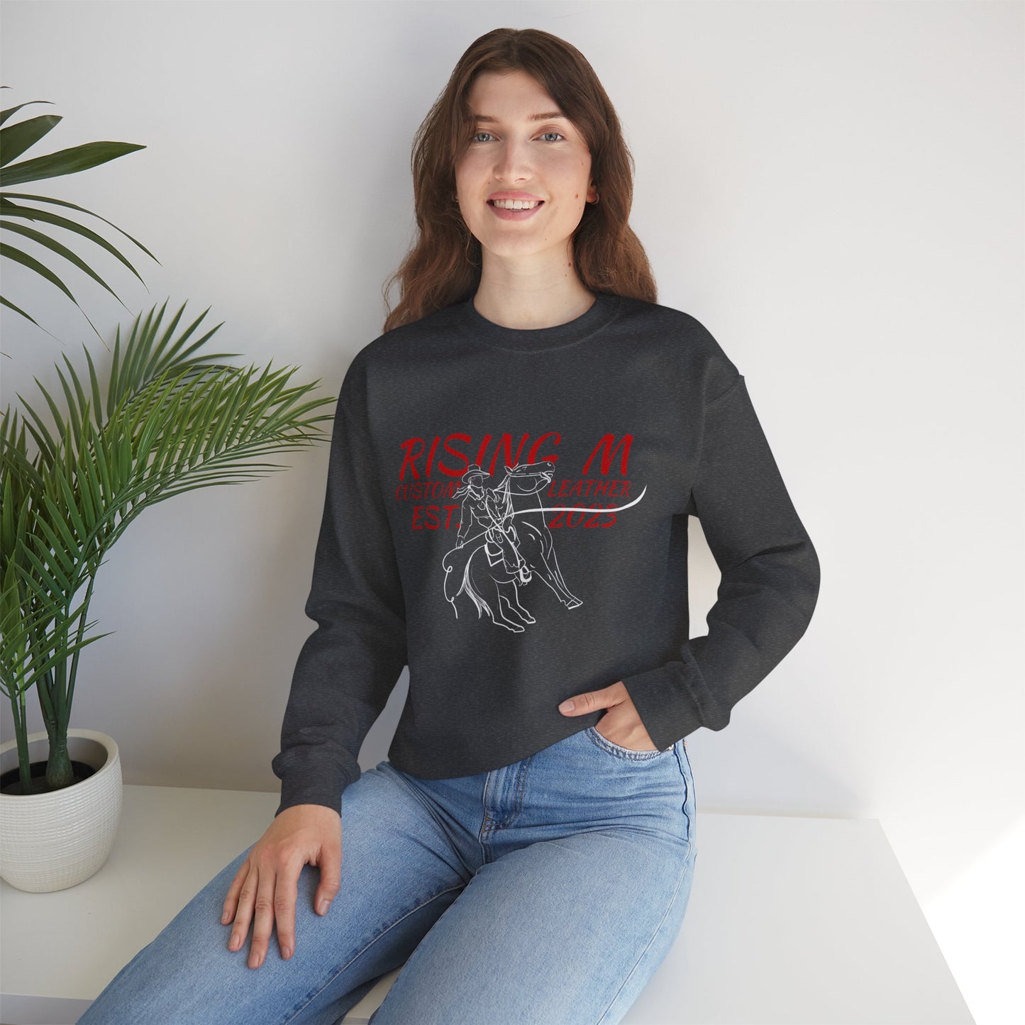 Rising M Rodeo Crewneck Sweatshirt - western Graphic