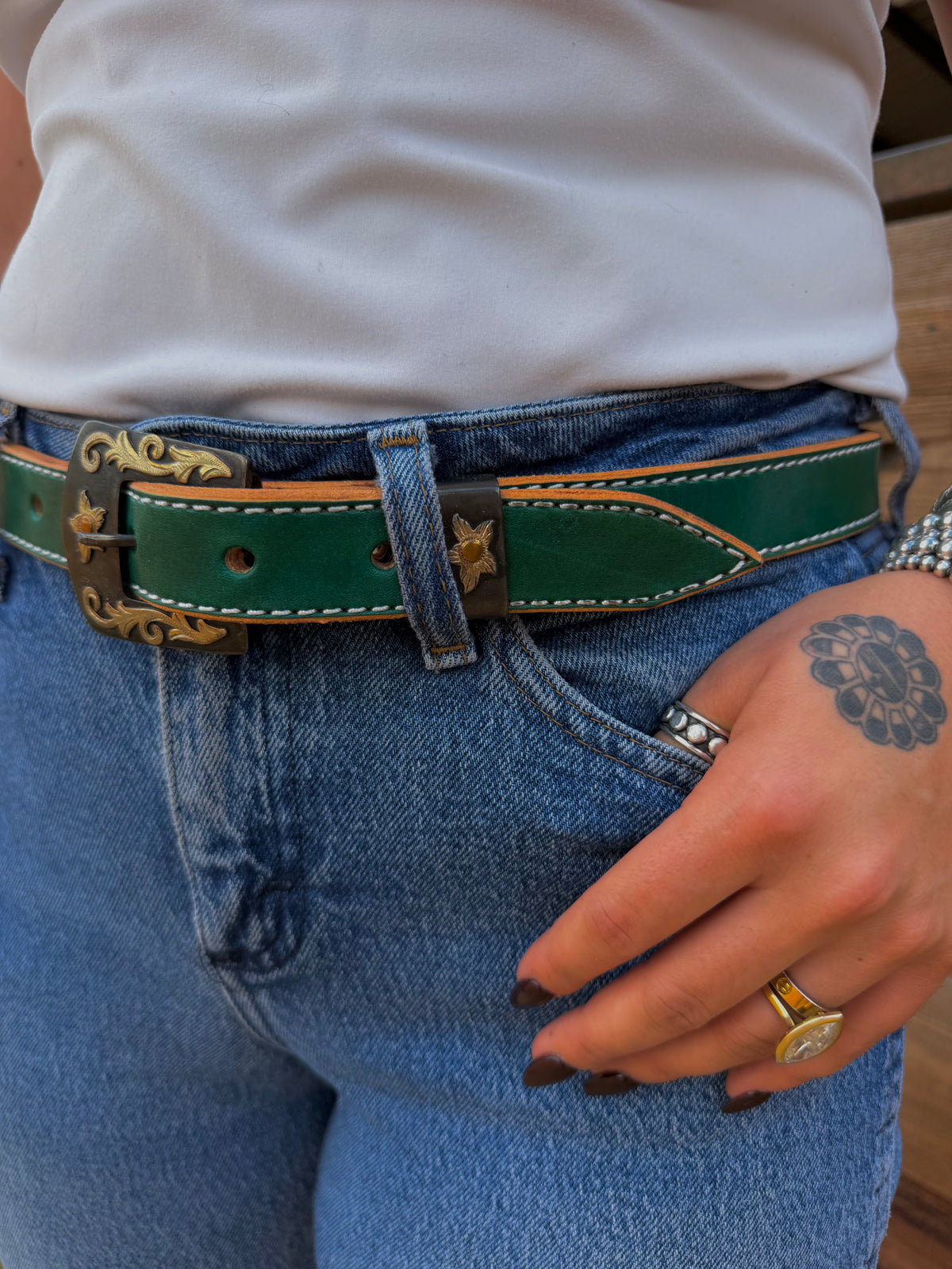 1 inch green  belt