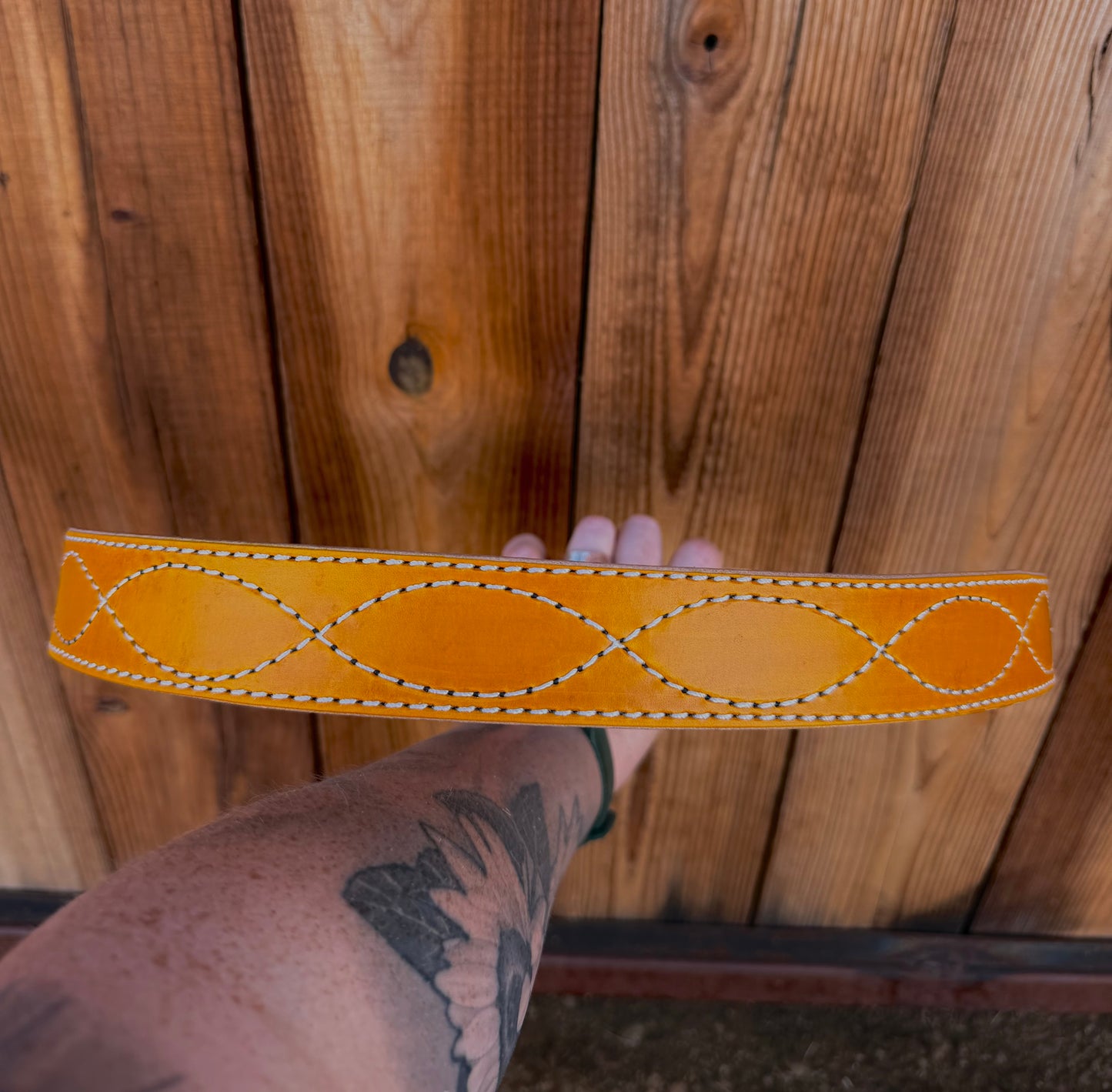 Yellow smooth finish belt