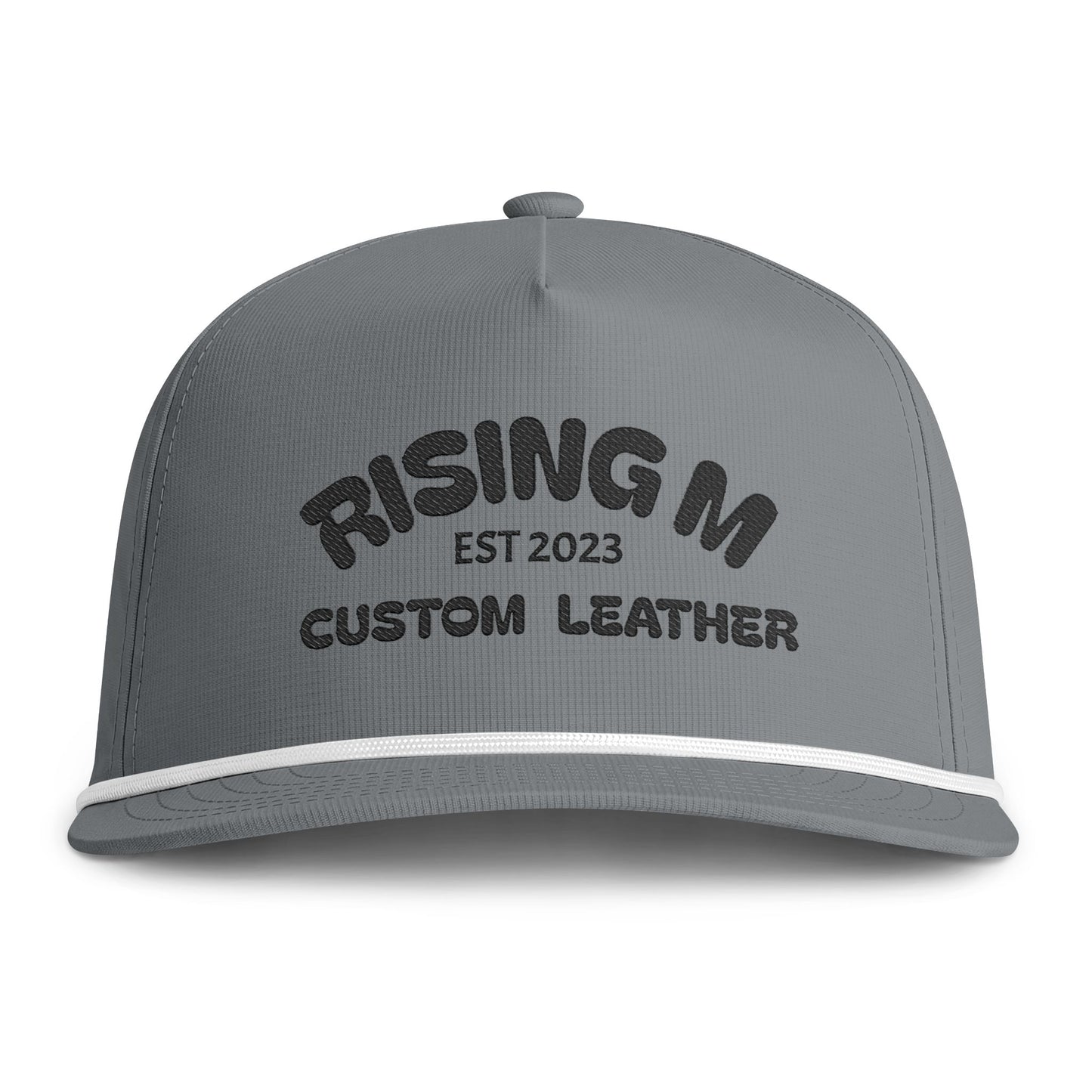 Sunwashed Rope Cap - Vintage 'Rising M' Custom Leather Embroidered Hat