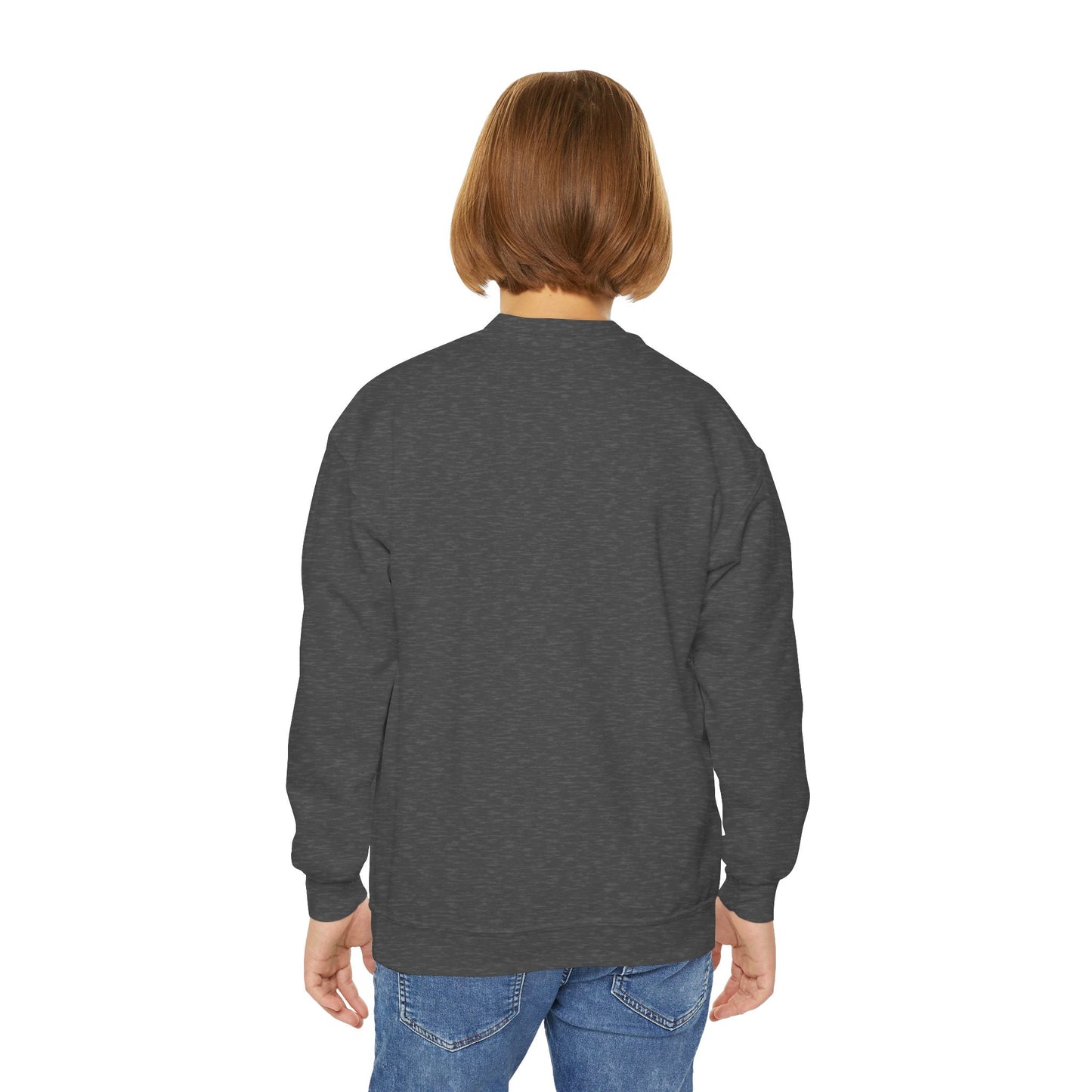 Youth Crewneck Sweatshirt - 'Rising' Rodeo Bull Rider Graphic