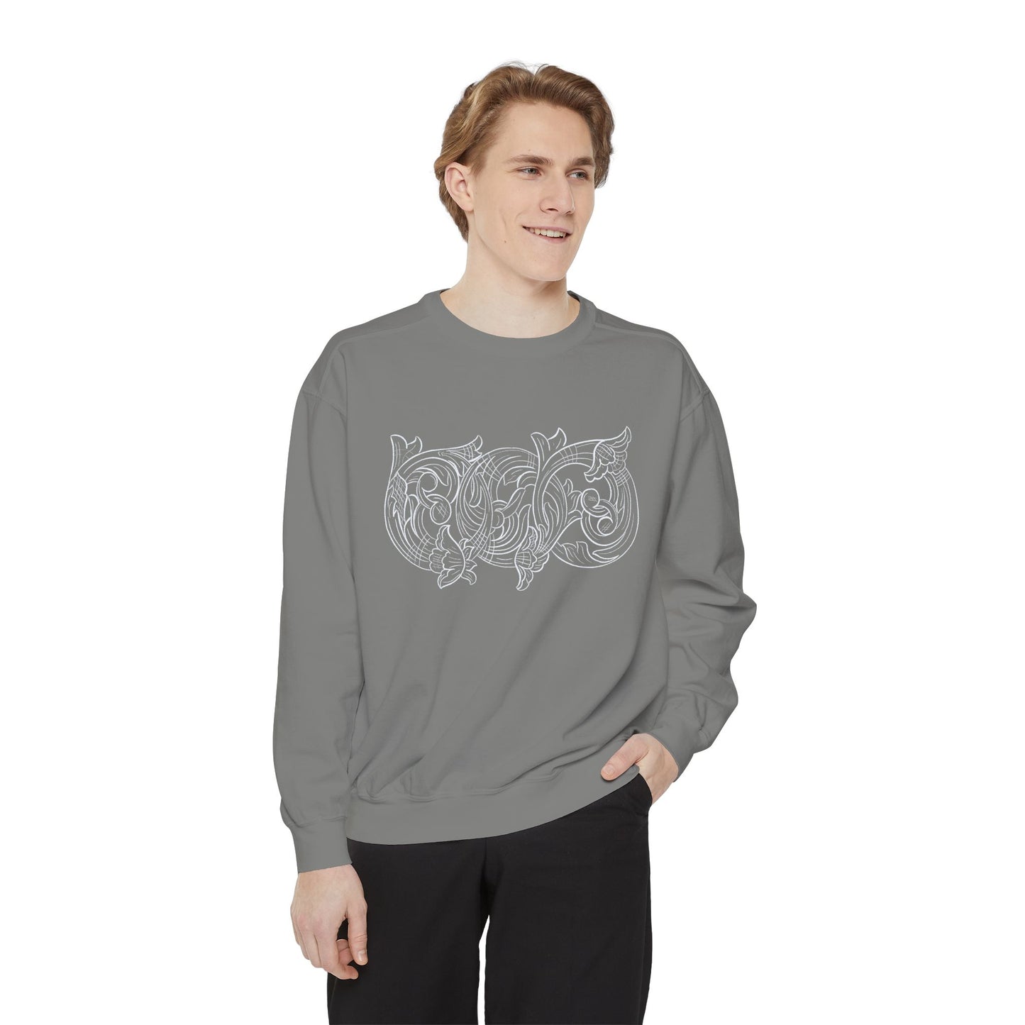 Rising M Custom Leather Cowboy Crewneck Sweatshirt