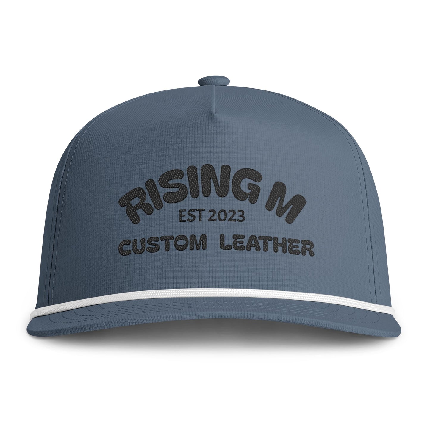 Sunwashed Rope Cap - Vintage 'Rising M' Custom Leather Embroidered Hat