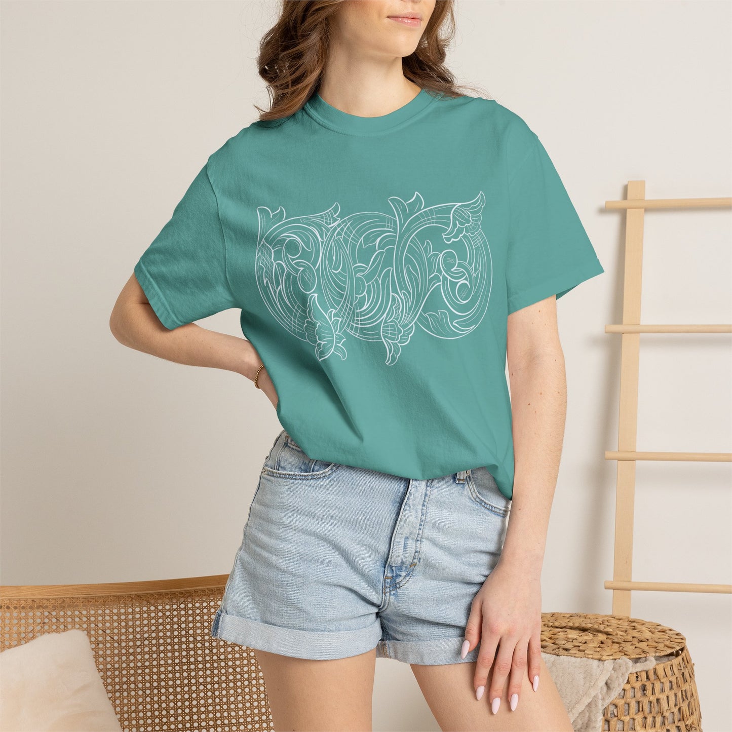 Rising M comfort colors scrolling front - roper logo back