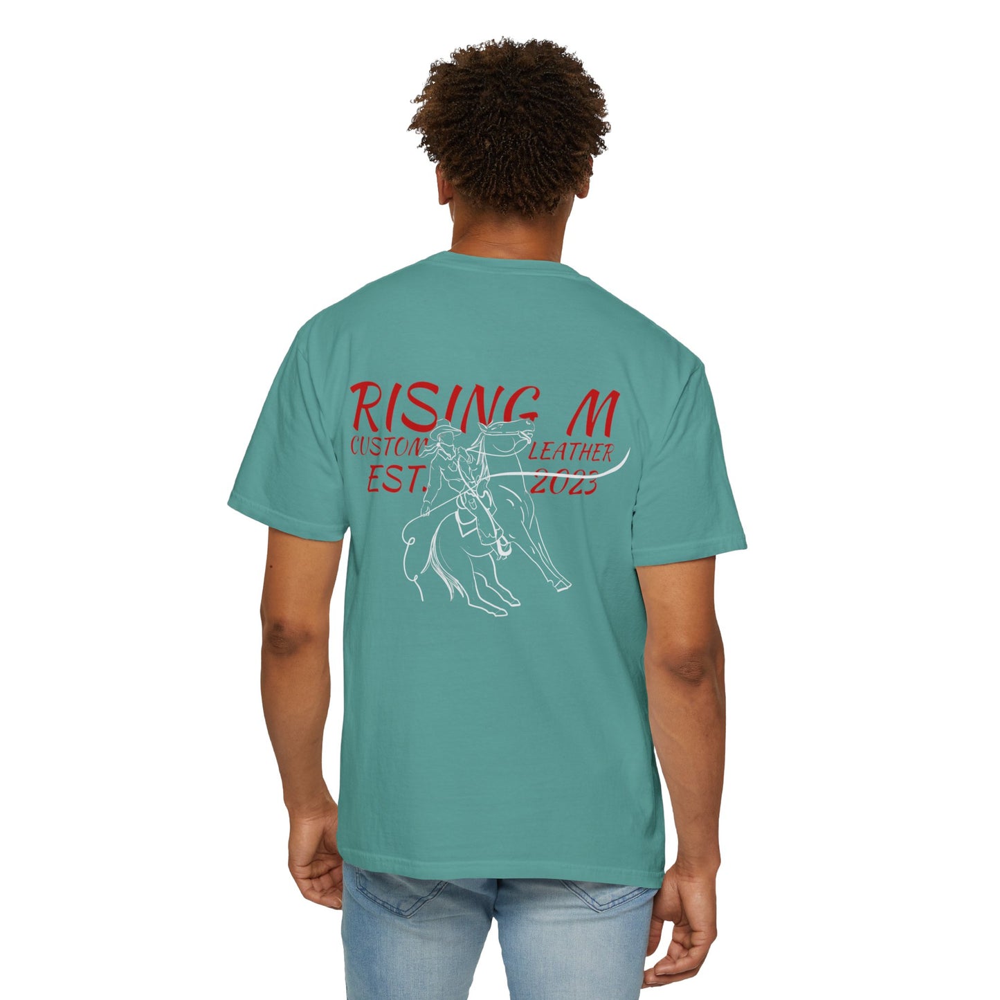 Rising M comfort colors scrolling front - roper logo back