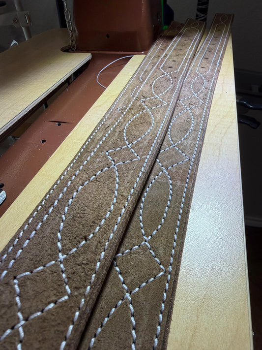 Light chocolate rough out belt