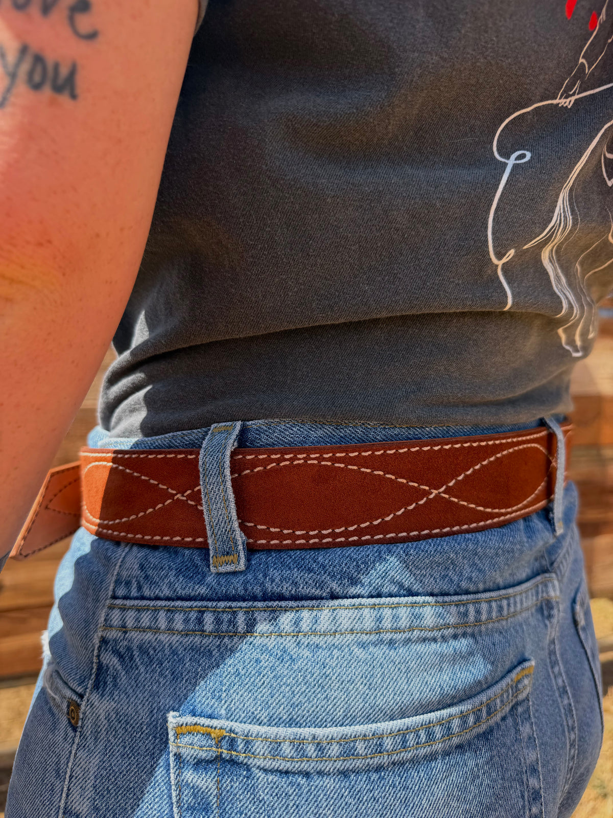 Autumn suede belt