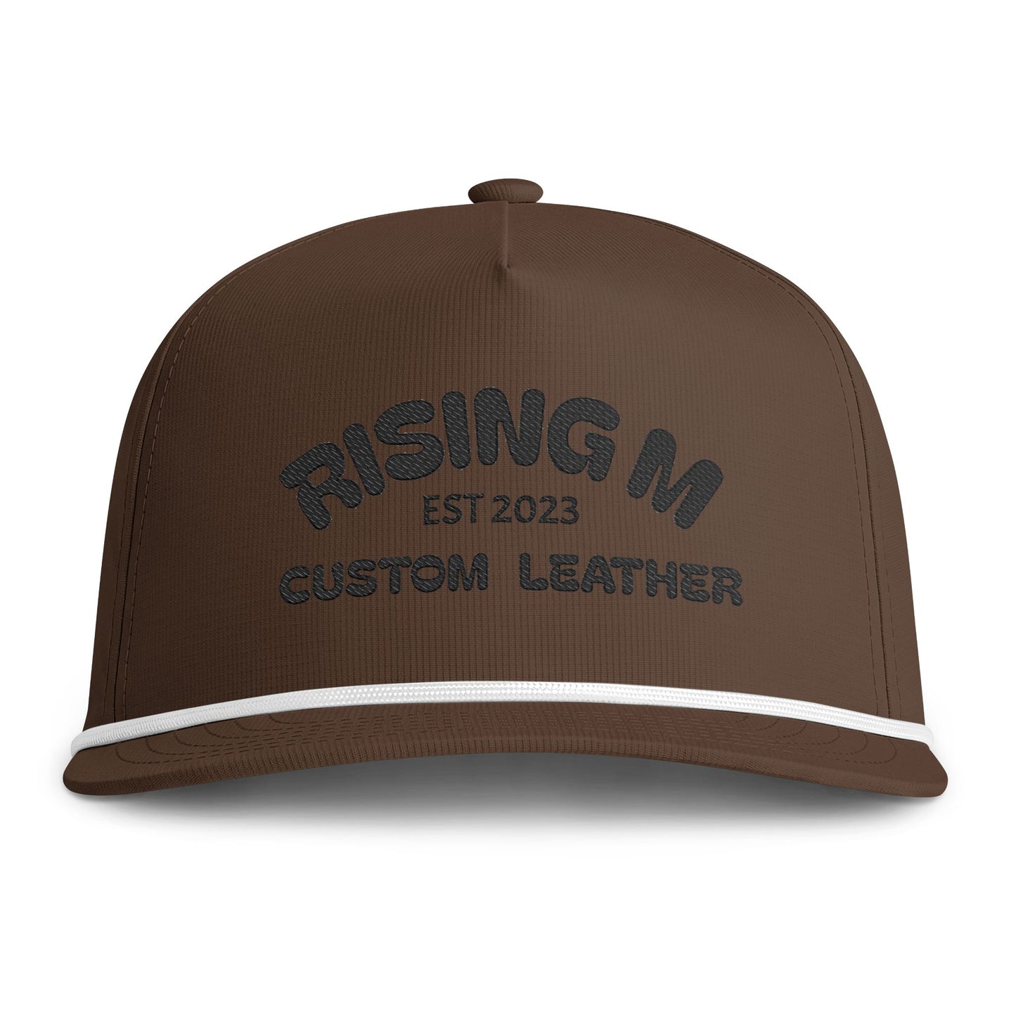 Sunwashed Rope Cap - Vintage 'Rising M' Custom Leather Embroidered Hat