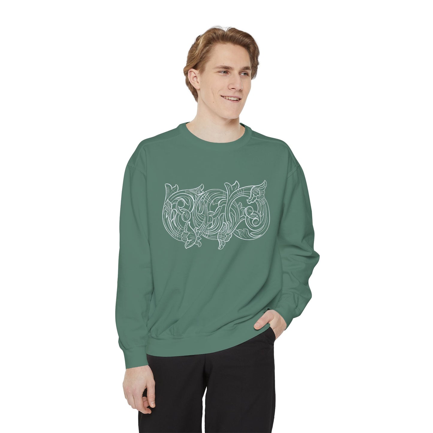 Rising M Custom Leather Cowboy Crewneck Sweatshirt