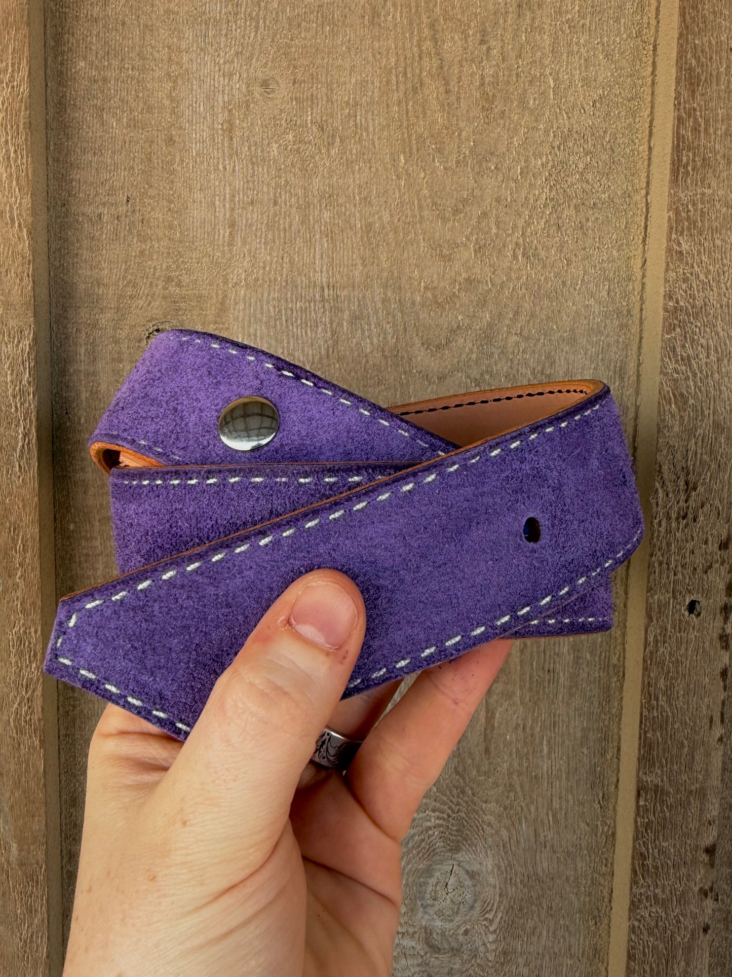 Purple Suede Belt