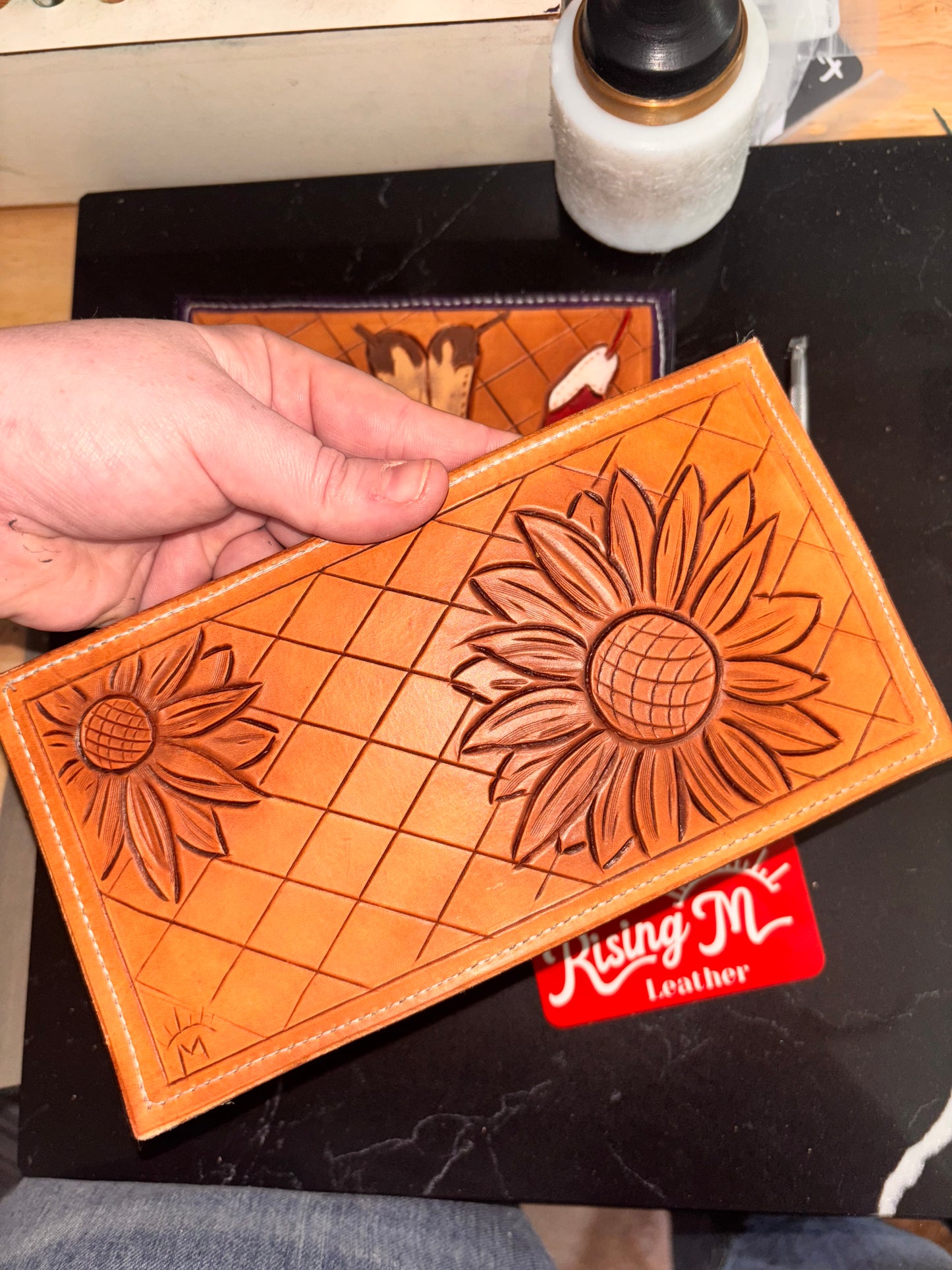 Sunflower flat wallet