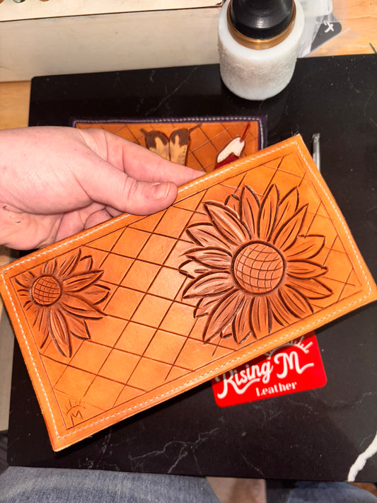Sunflower flat wallet
