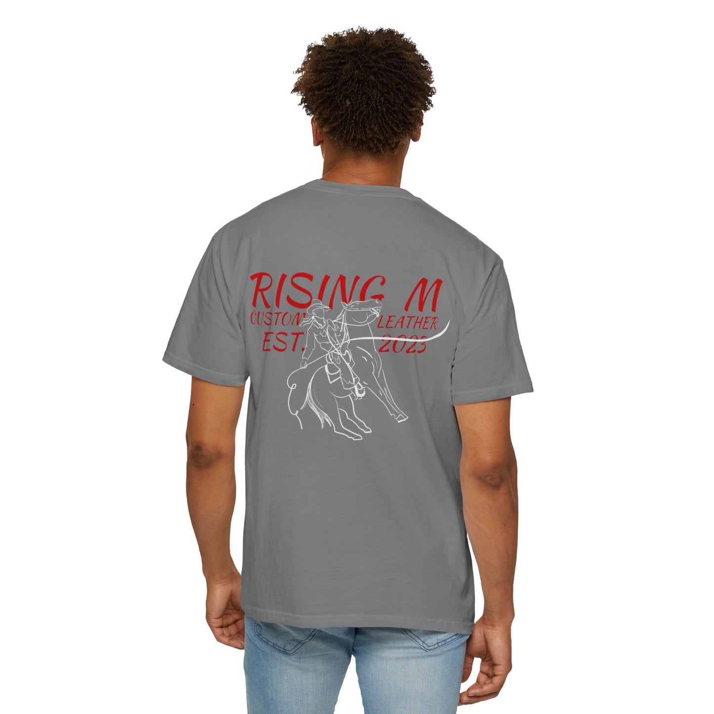 Rising M comfort colors scrolling front - roper logo back
