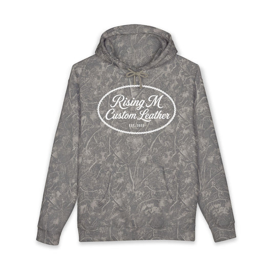 Hoodie — Rising M Custom Leather Vintage Logo Hooded Sweatshirt
