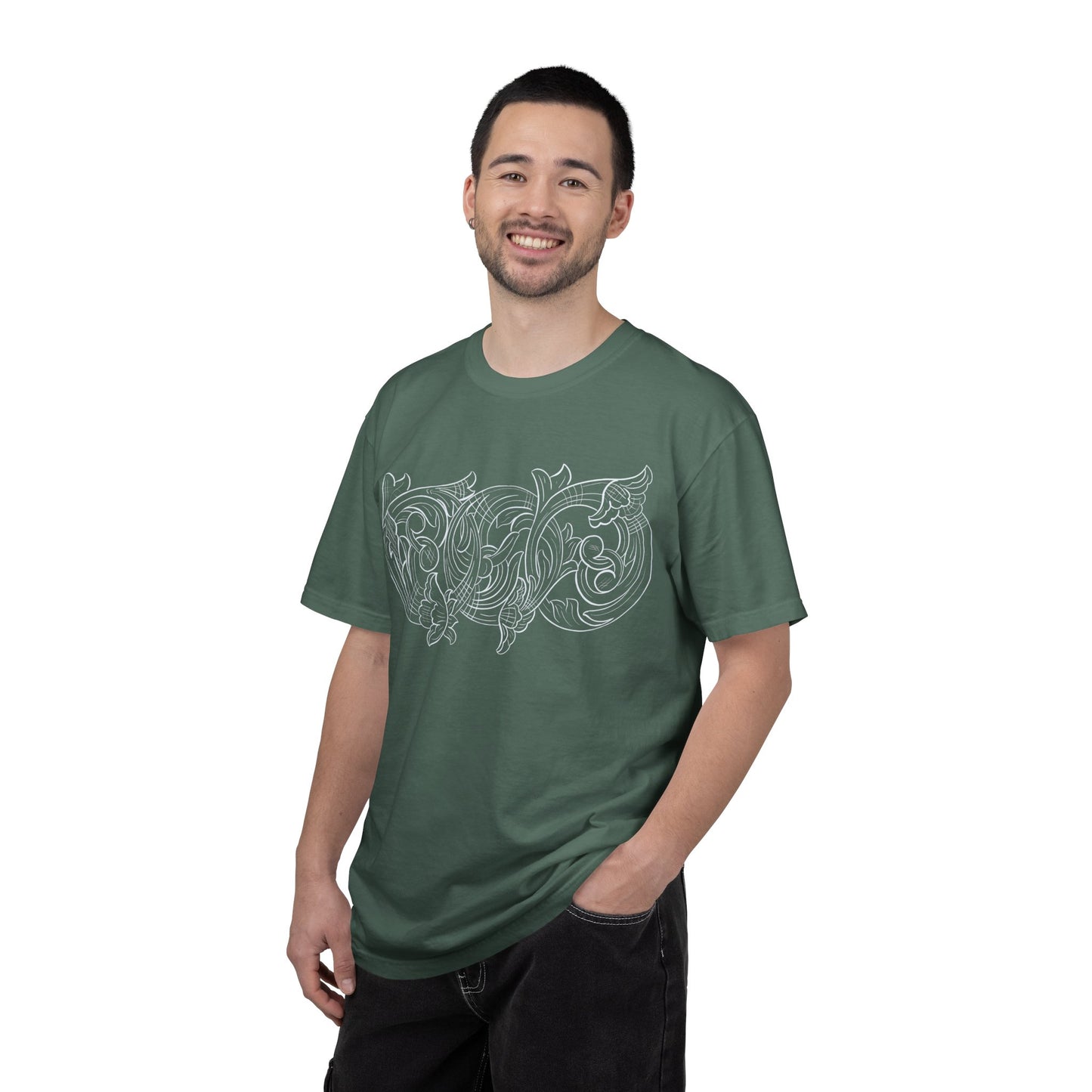 Rising M comfort colors scrolling front - roper logo back