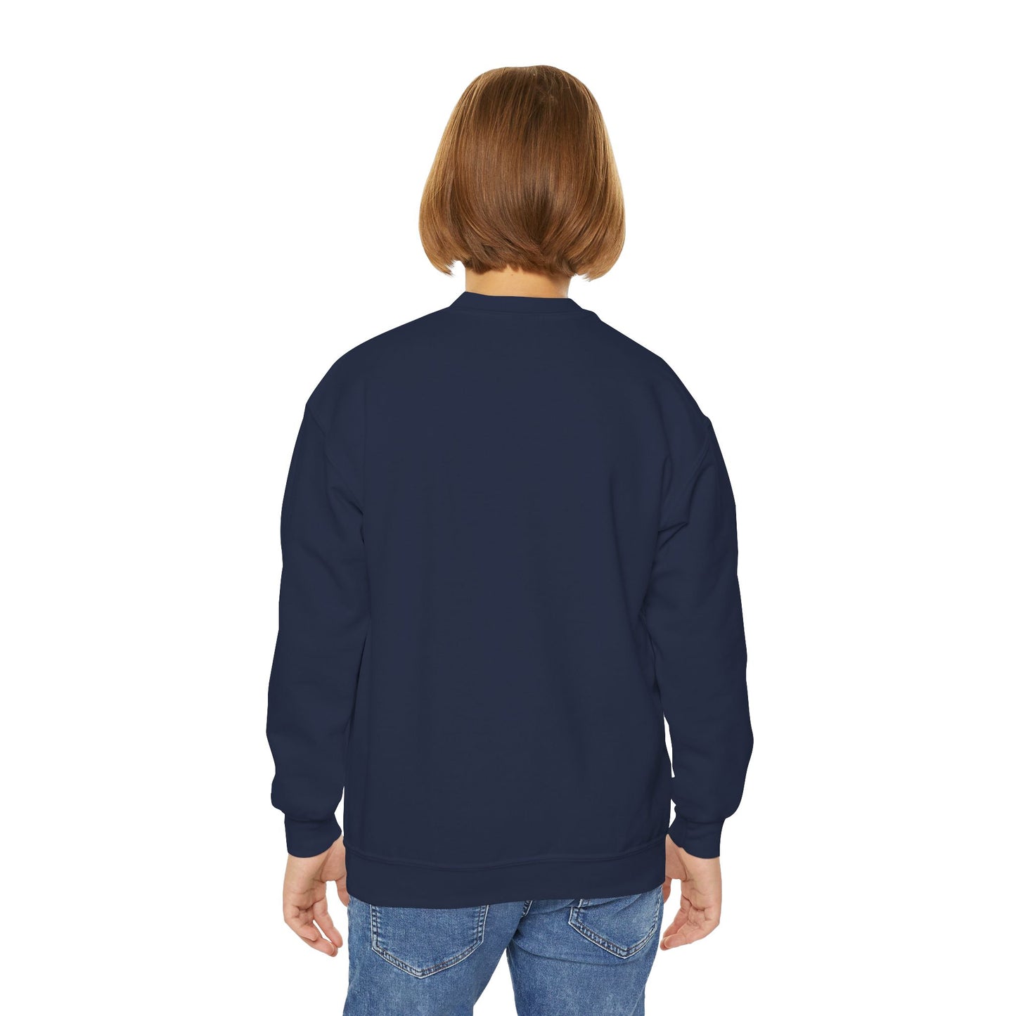 Youth Crewneck Sweatshirt - 'Rising' Rodeo Bull Rider Graphic