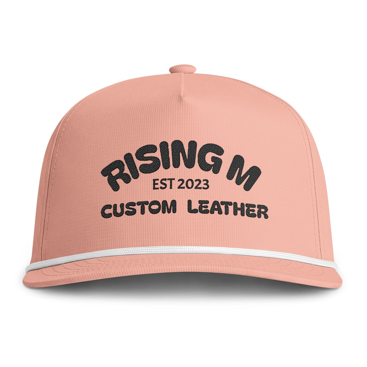 Sunwashed Rope Cap - Vintage 'Rising M' Custom Leather Embroidered Hat
